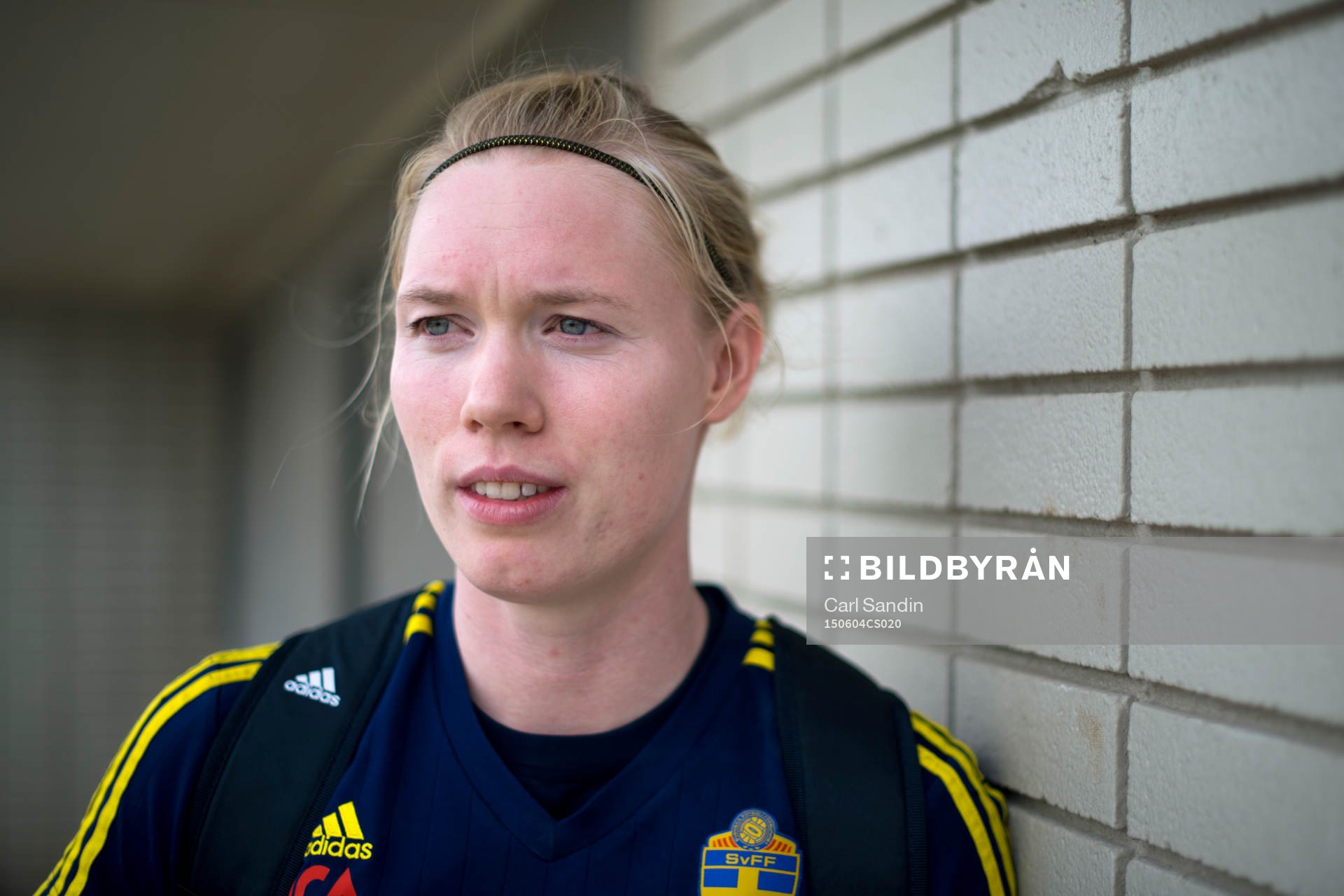 Sveriges målvakt Hedvig Lindahl posera för ett porträtt