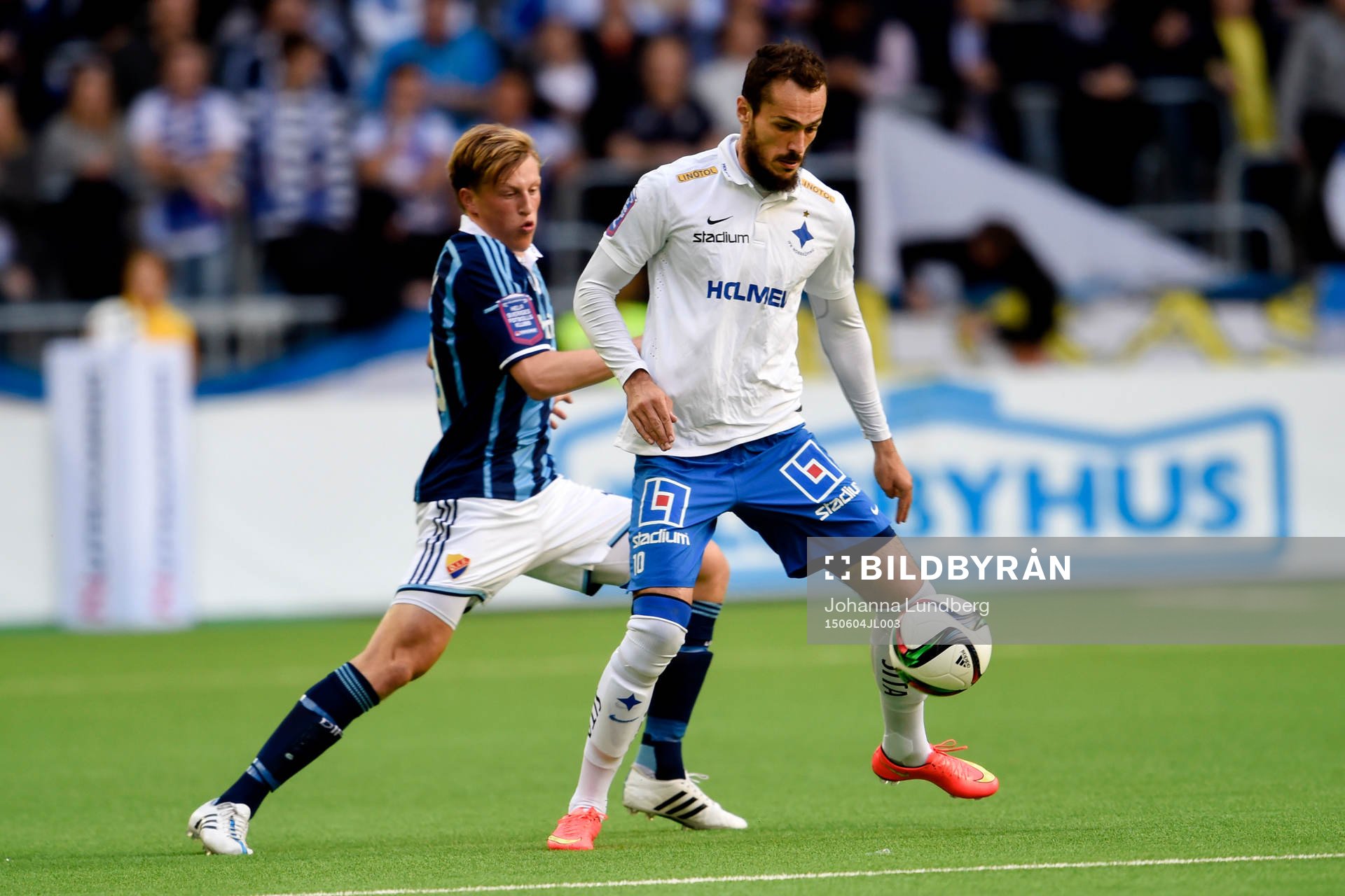 Djurgårdens Emil Bergström och Norrköpings Emir Kujovic