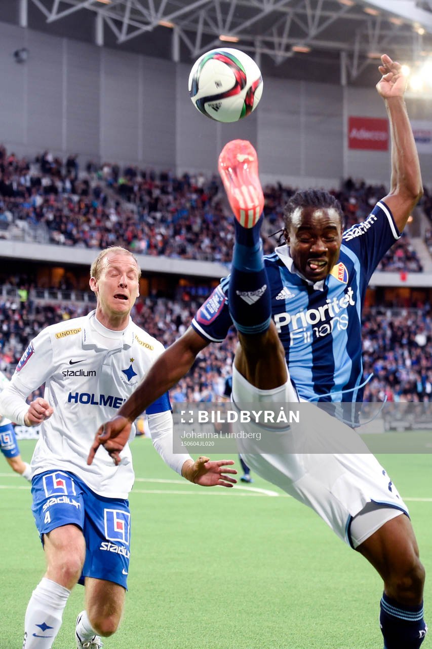 Djurgårdens Sam Johnson och Norrköpings Andreas Johansson
