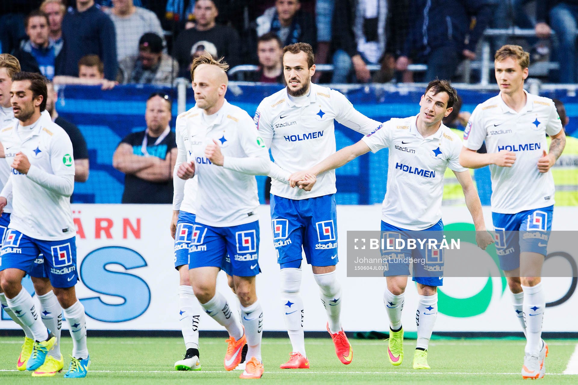 Norrköpings spelare jublar