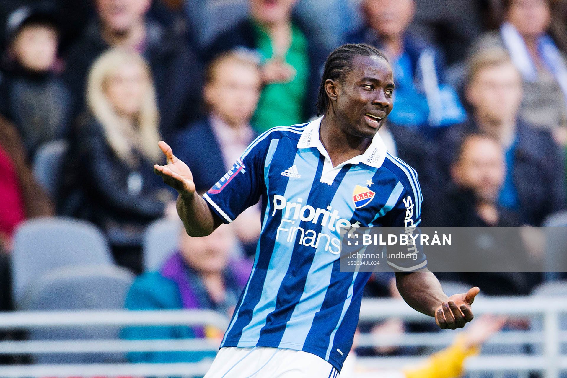 Djurgårdens Sam Johnson reagerar