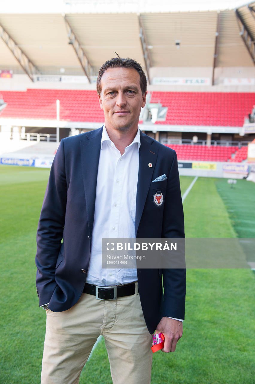 Kalmar FFs klubbchef Svante Samuelsson inför fotbollsmatchen i Allsvenskan mellan Kalmar och Hammarby den 4 juni 2015 i Kalmar.