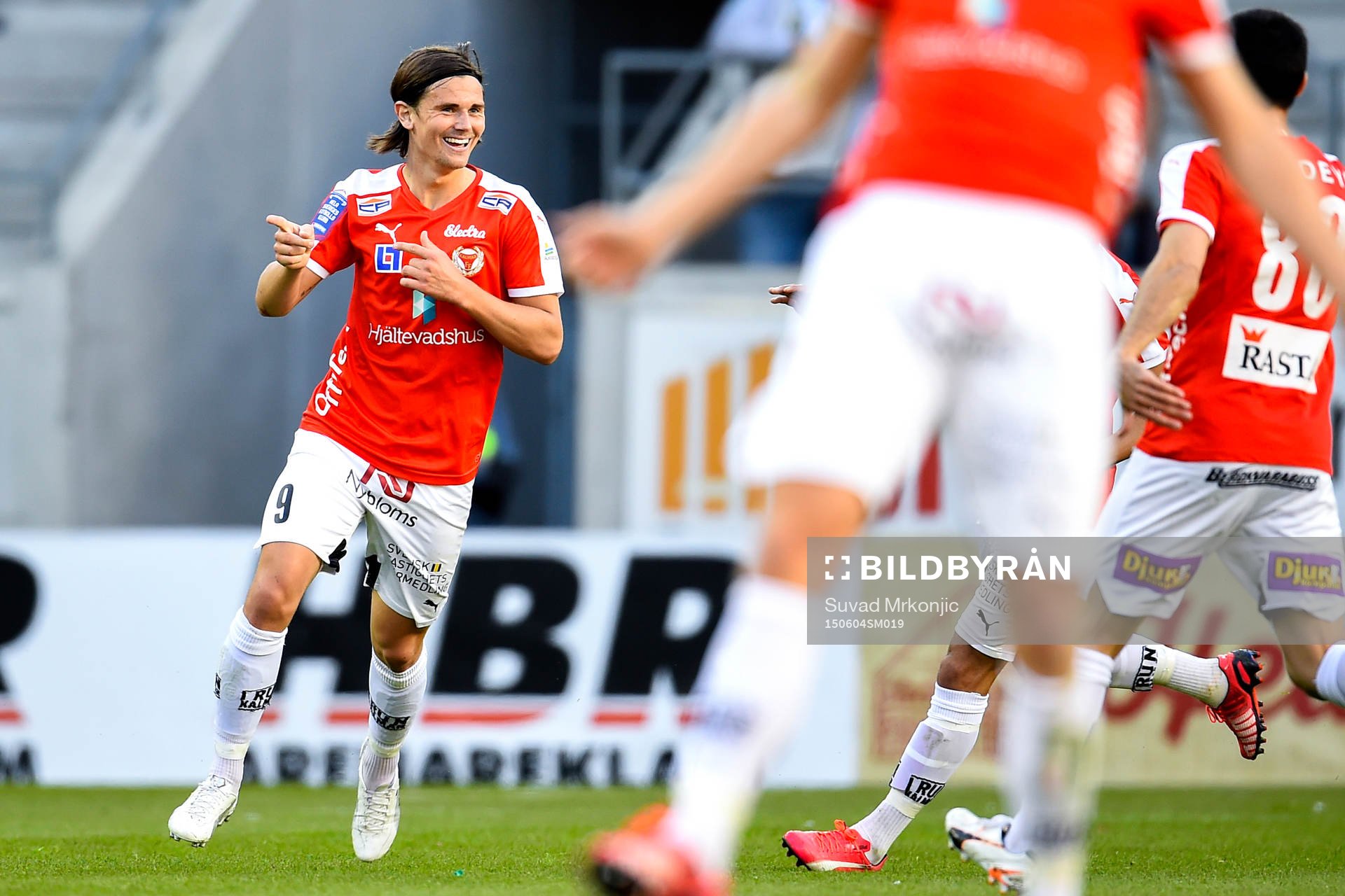 Kalmars Marcus Antonsson jublar efter 1-0 under fotbollsmatchen i Allsvenskan mellan Kalmar och Hammarby den 4 juni 2015 i Kalmar.