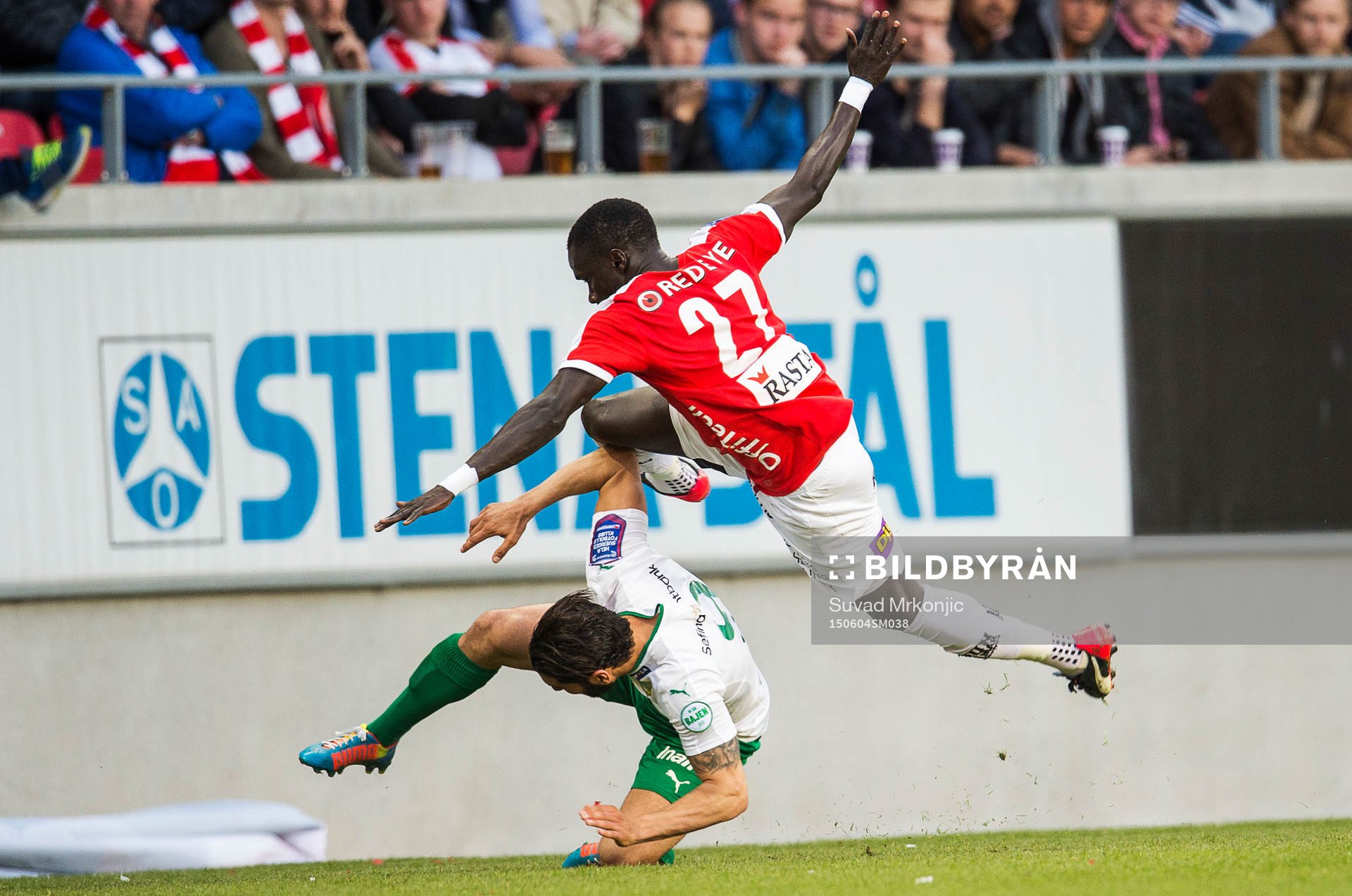 Kalmars Papa Alioune Diouf och Hammarbys Stefan Batan