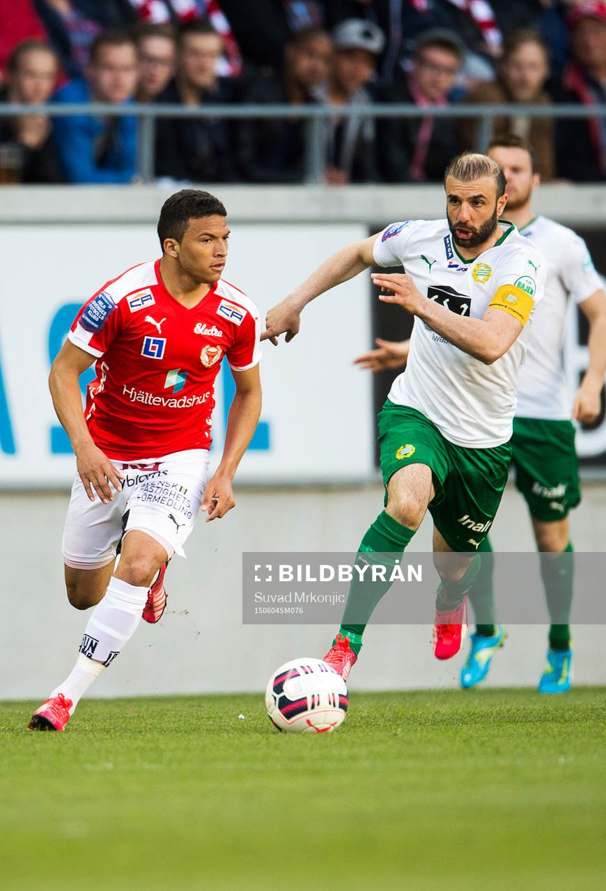 Kalmars Ismael Silva Lima och Hammarbys Kennedy Bakircioglu