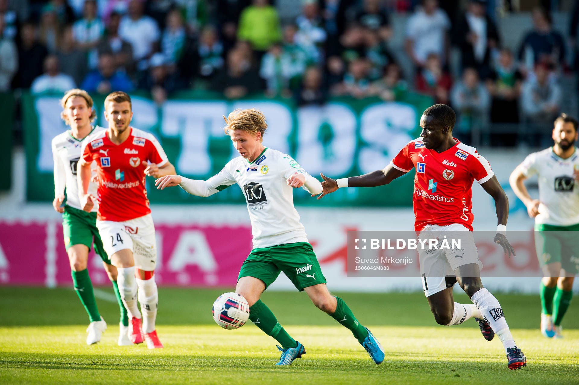 Hammarbys Viktor Nordin och Kalmars Papa Alioune Diouf