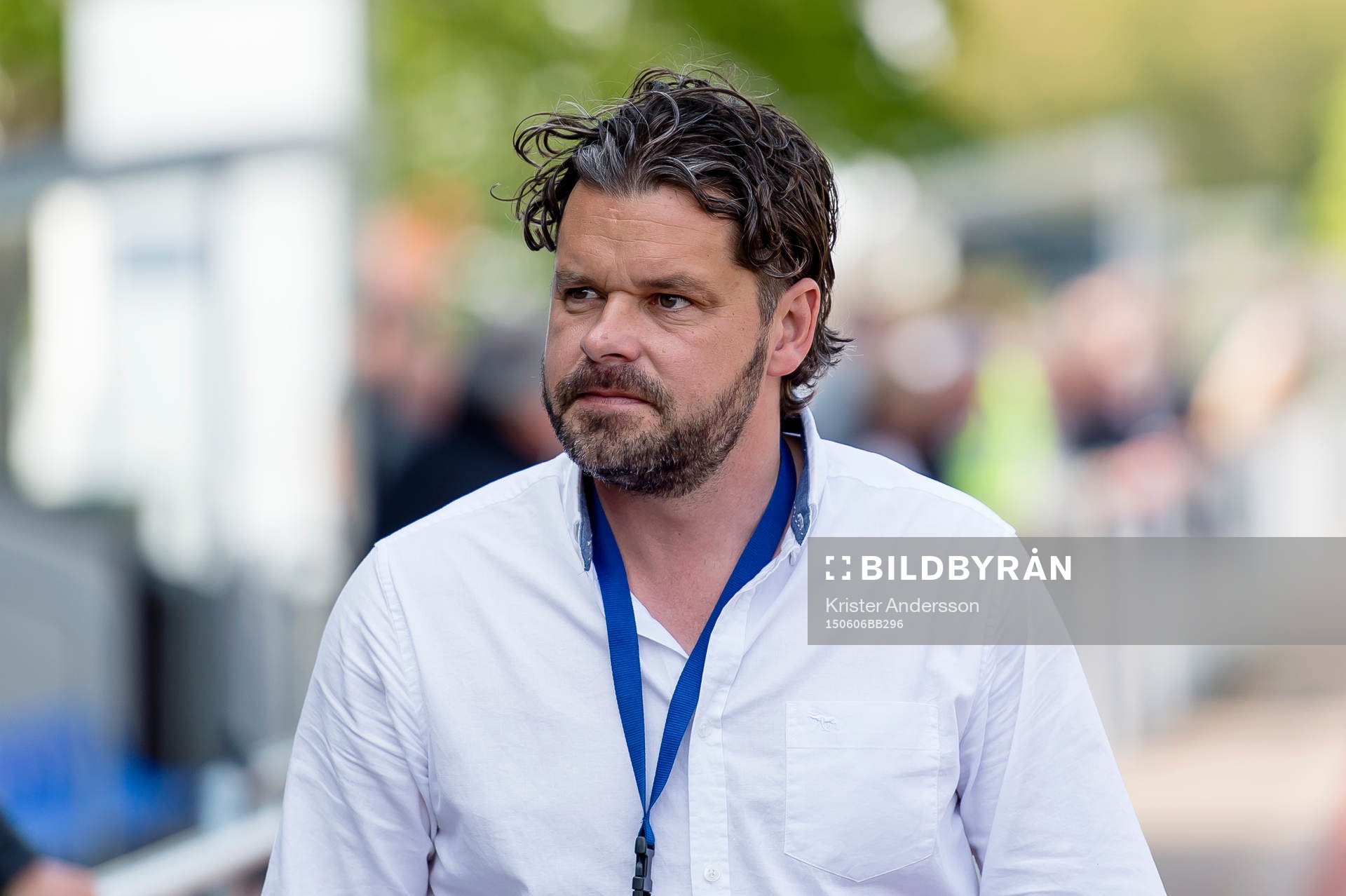 Varbergs sportchef Fredrik Mohlin före fotbollsmatchen i