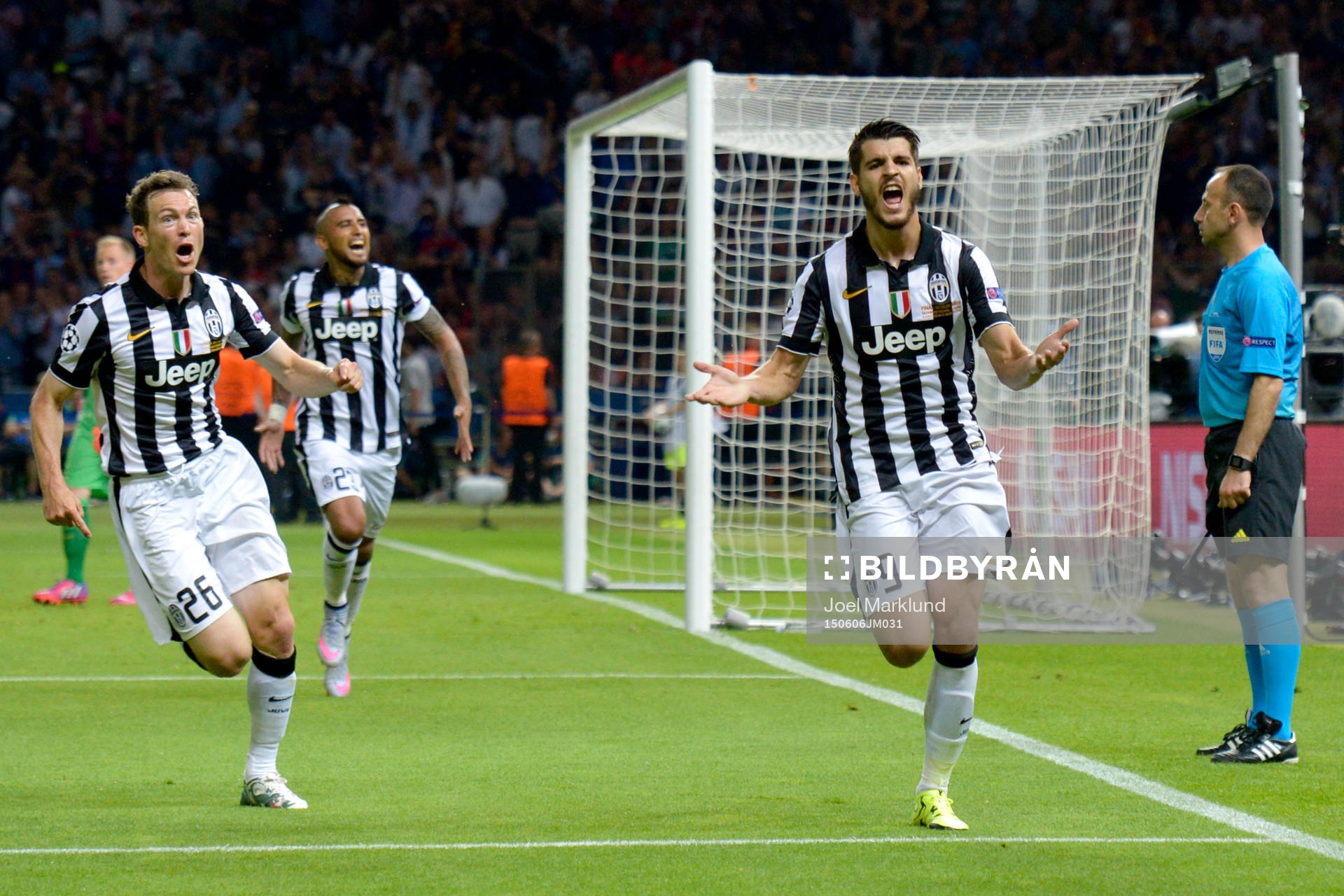 Juventus Alvaro Morata jublar