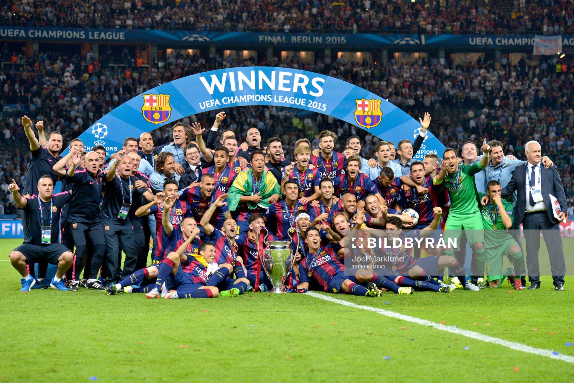 Barcelona jublar med pokalen