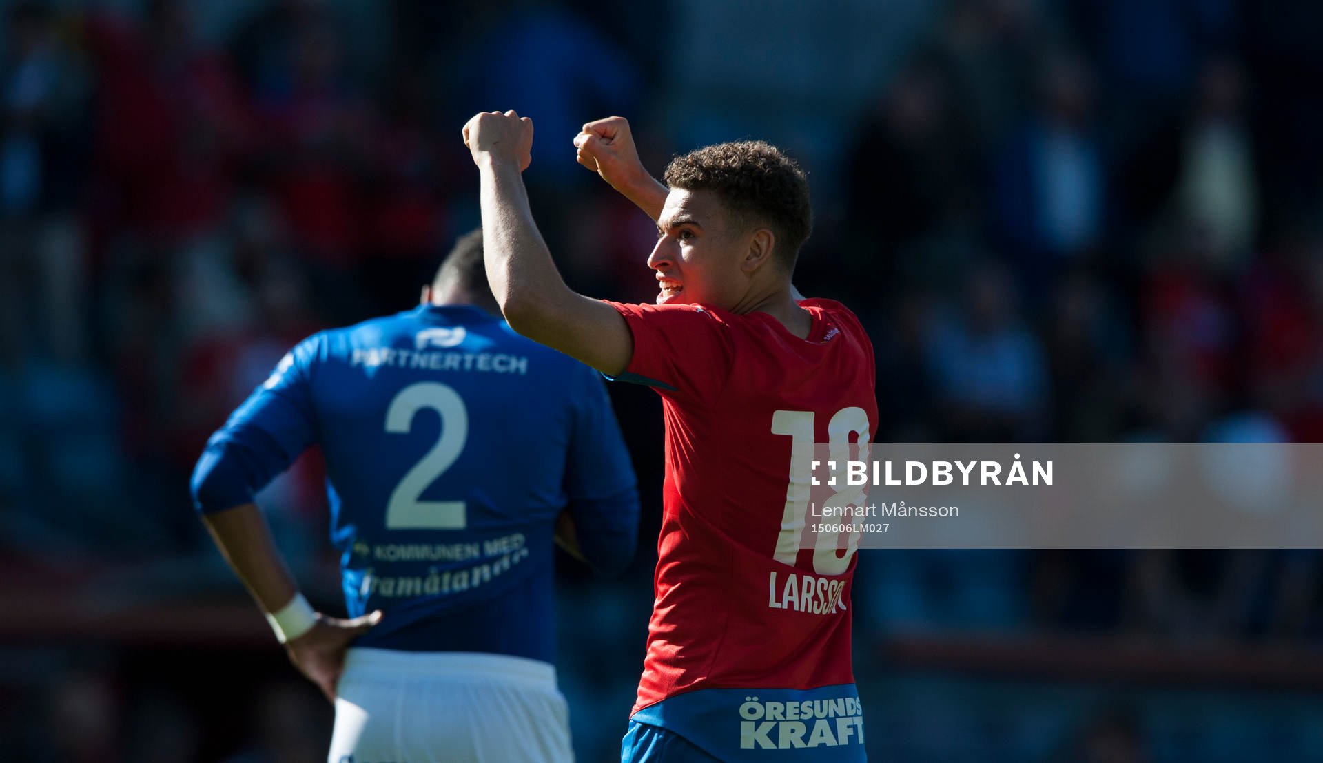 Helsingborgs Jordan Larsson  i matchen i allsvenskan mellan