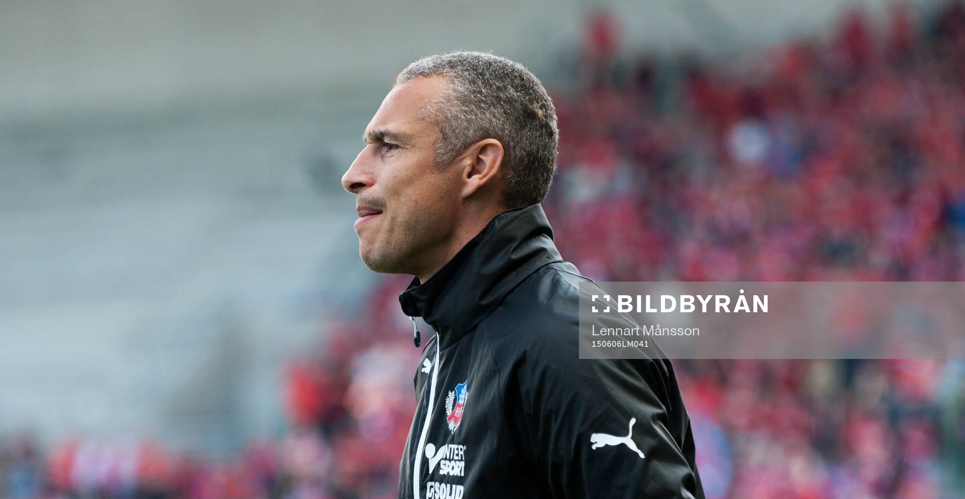 Helsingborgs tränare Henrik Larsson i matchen i
