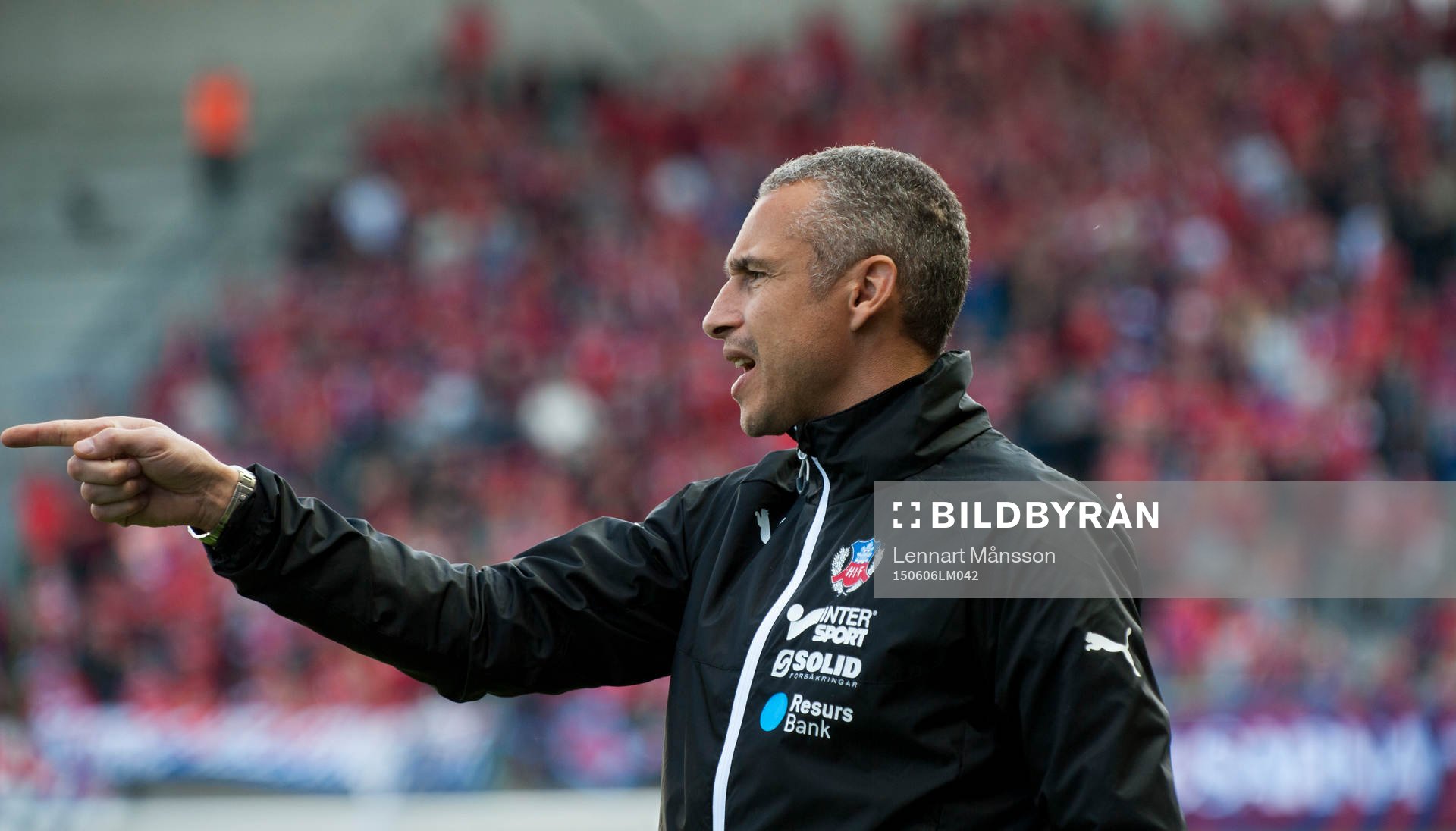 Helsingborgs tränare Henrik Larsson i matchen i