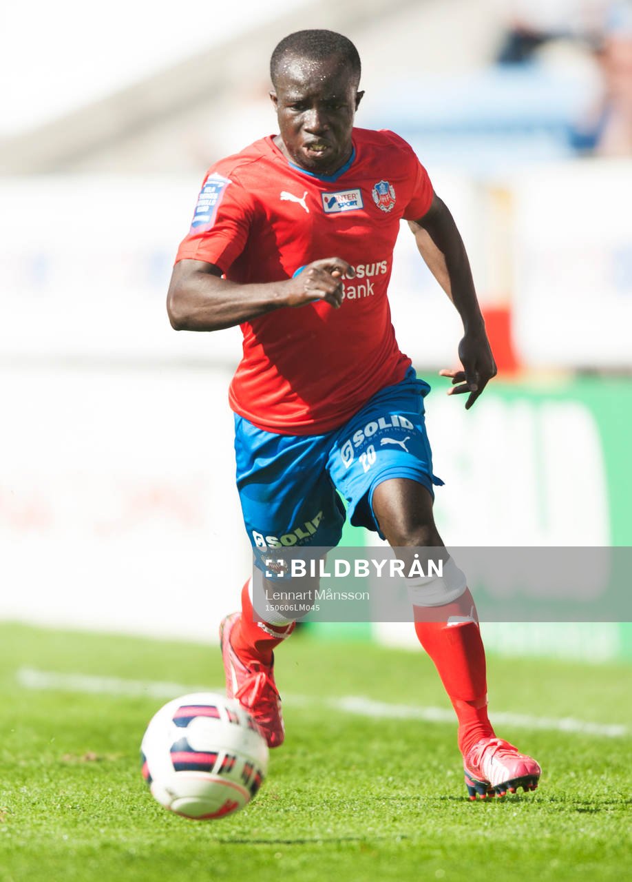 Helsingborgs Emmanuel Boateng i matchen i allsvenskan