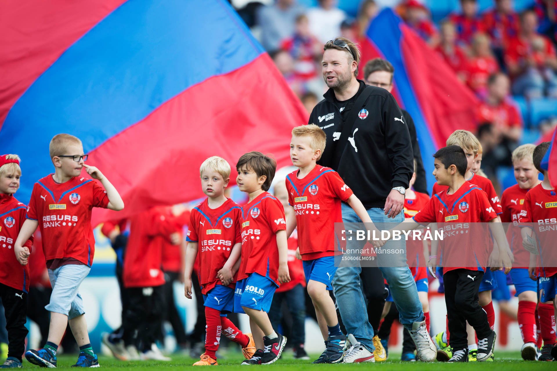 Ungdomsparad i matchen i allsvenskan mellan Helsingborg och