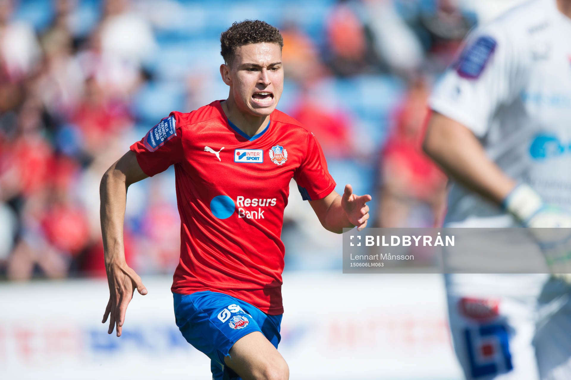 Helsingborgs Jordan Larsson i matchen i allsvenskan mellan