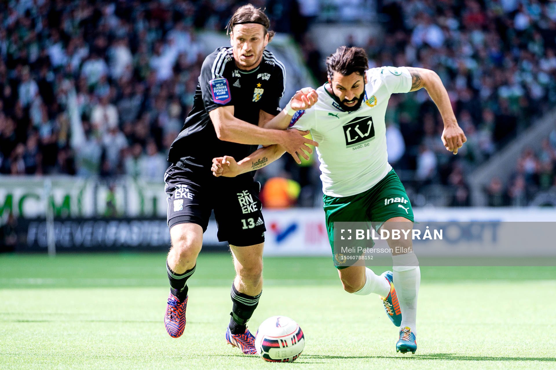 IFK Göteborgs Gustav Svensson och Hammarbys Stefan Batan i