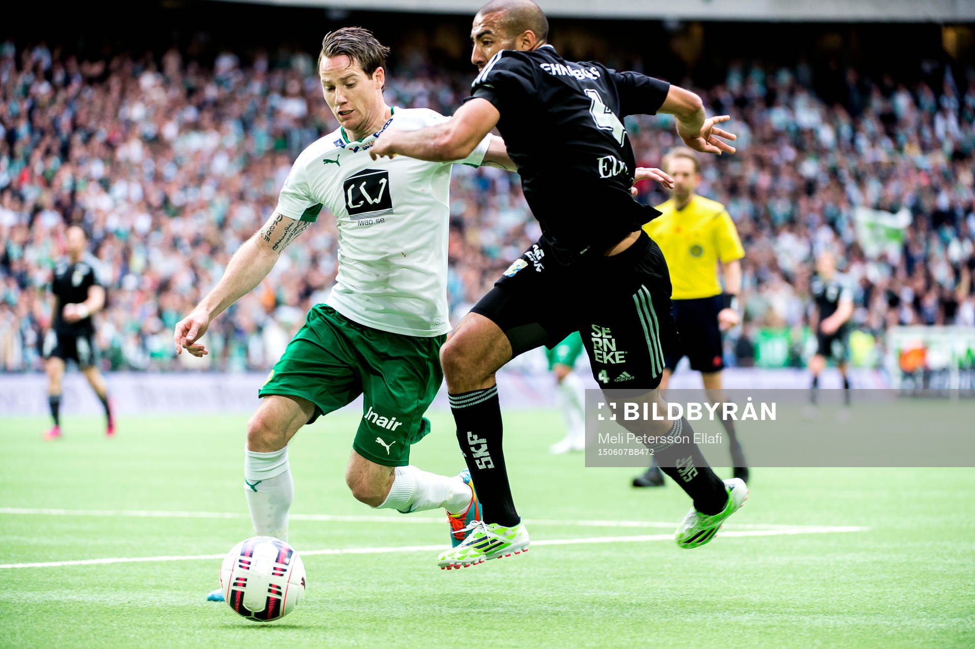 Hammarbys Johan Persson och IFK Göteborgs Haitam Aleesami