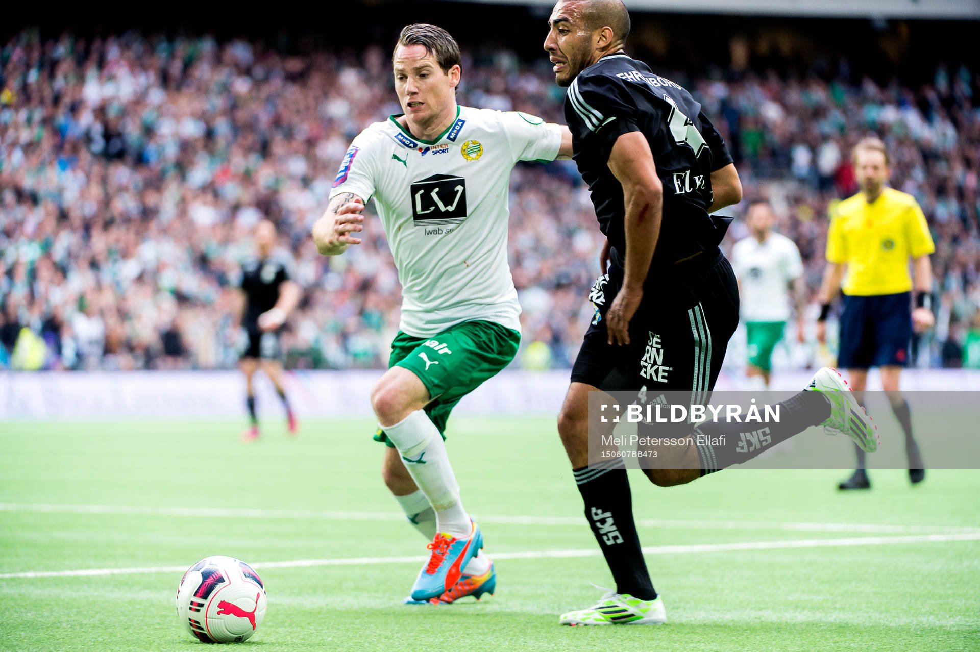 Hammarbys Johan Persson och IFK Göteborgs Haitam Aleesami