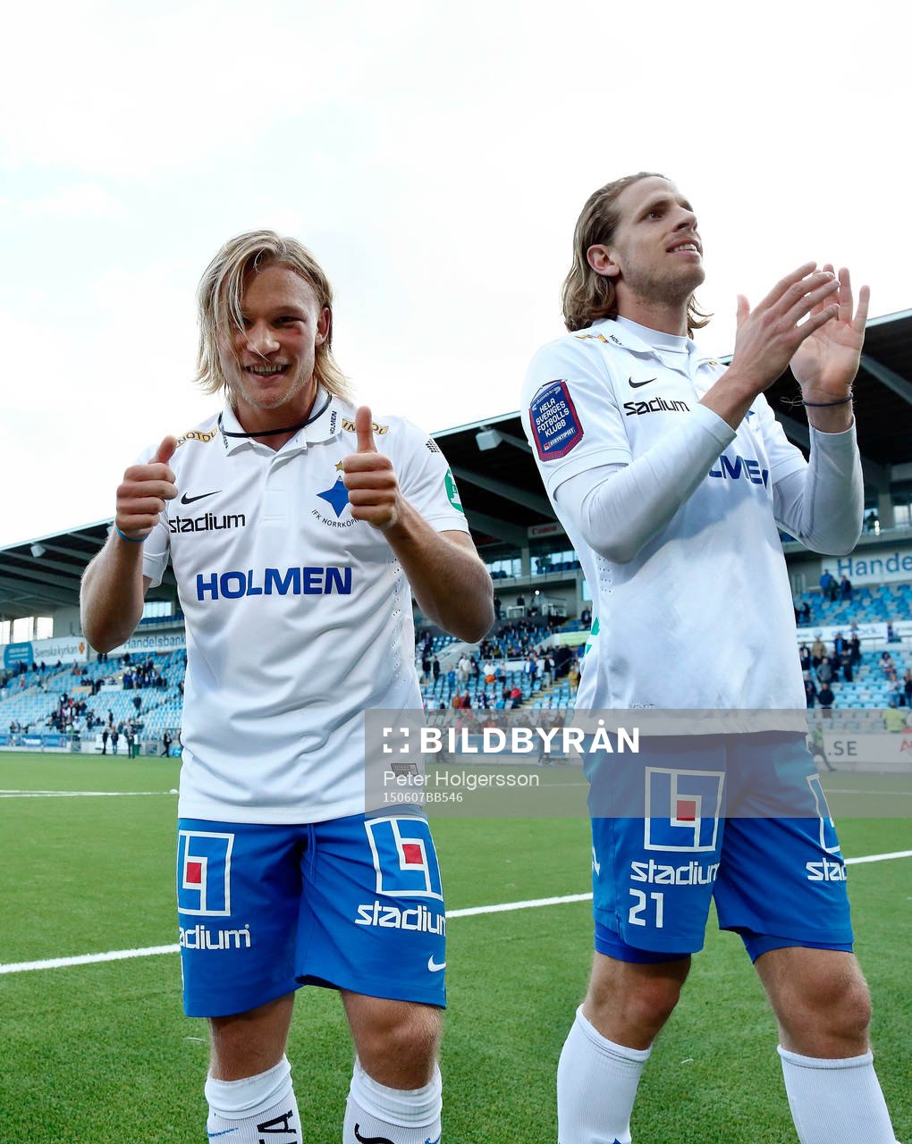 Norrköpings Nicklas Bärkroth och Andreas Hadenius i