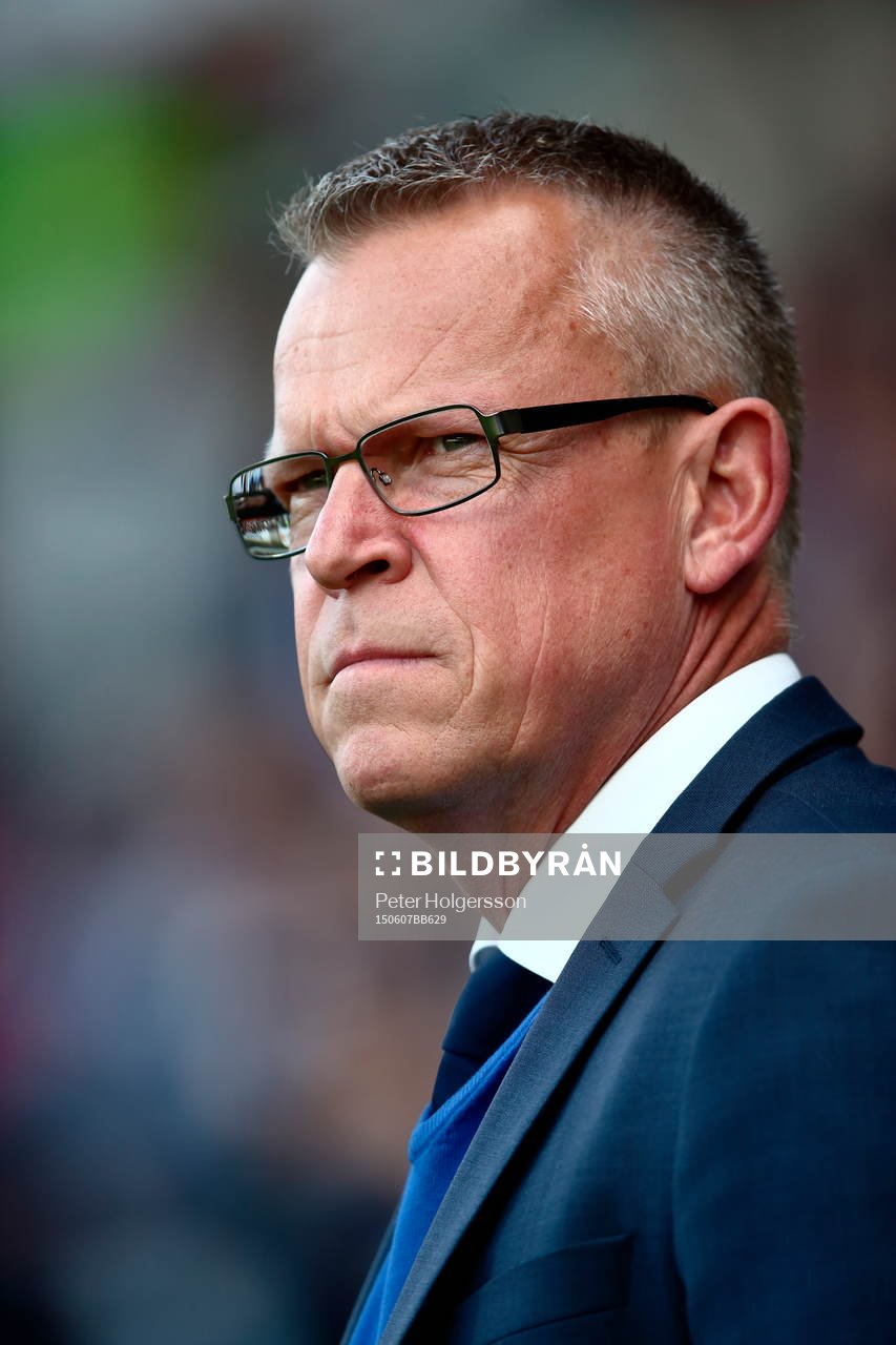 Norrköpings tränare Jan Andersson i matchen mellan