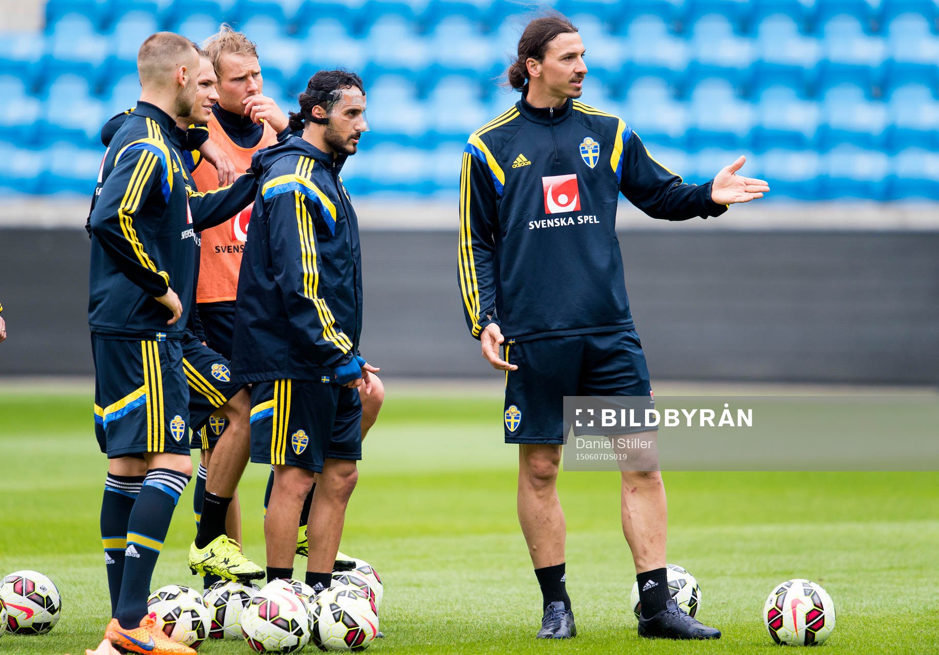 Sveriges Ola Toivonen, Erkan Zengin och Zlatan Ibrahimovic