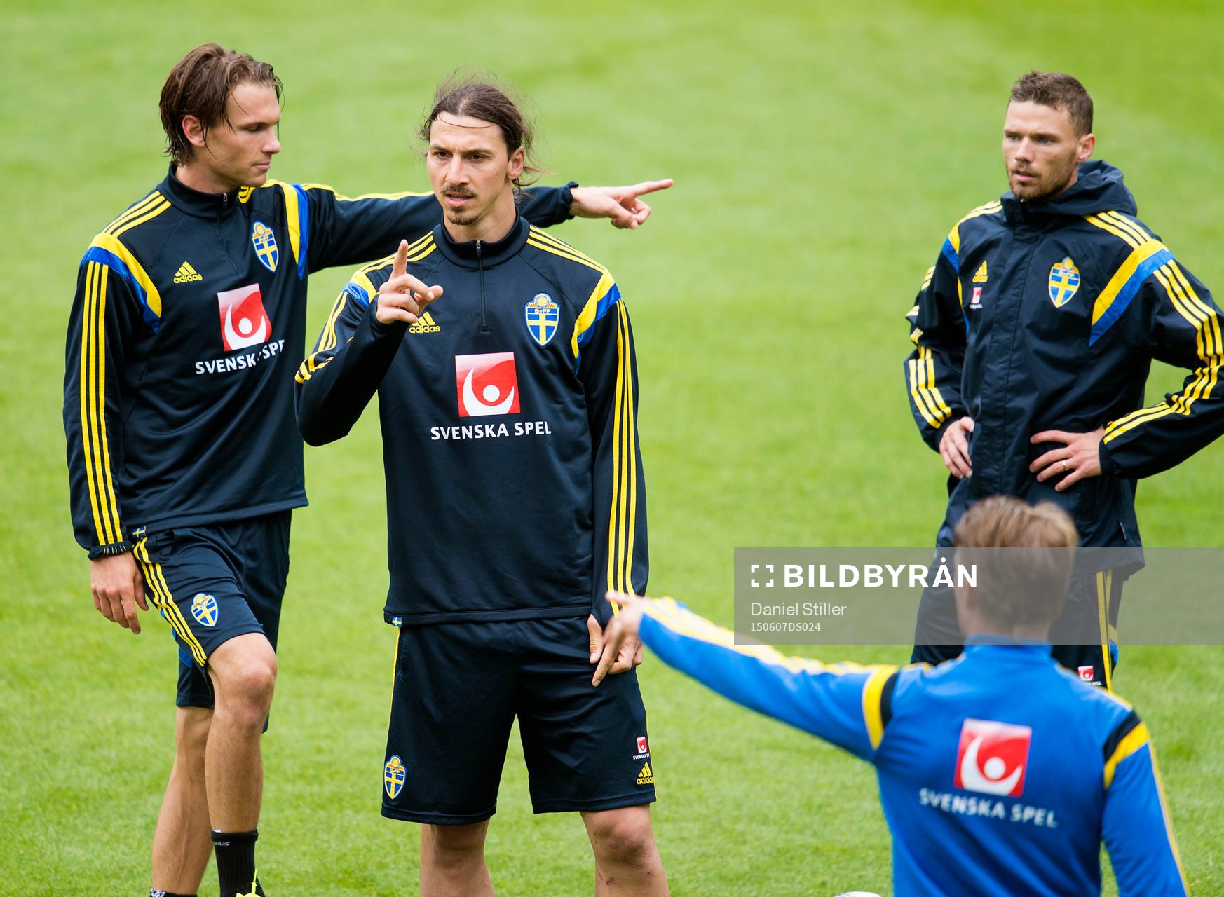 Sveriges Albin Ekdal, Zlatan Ibrahimovic och Marcus Berg