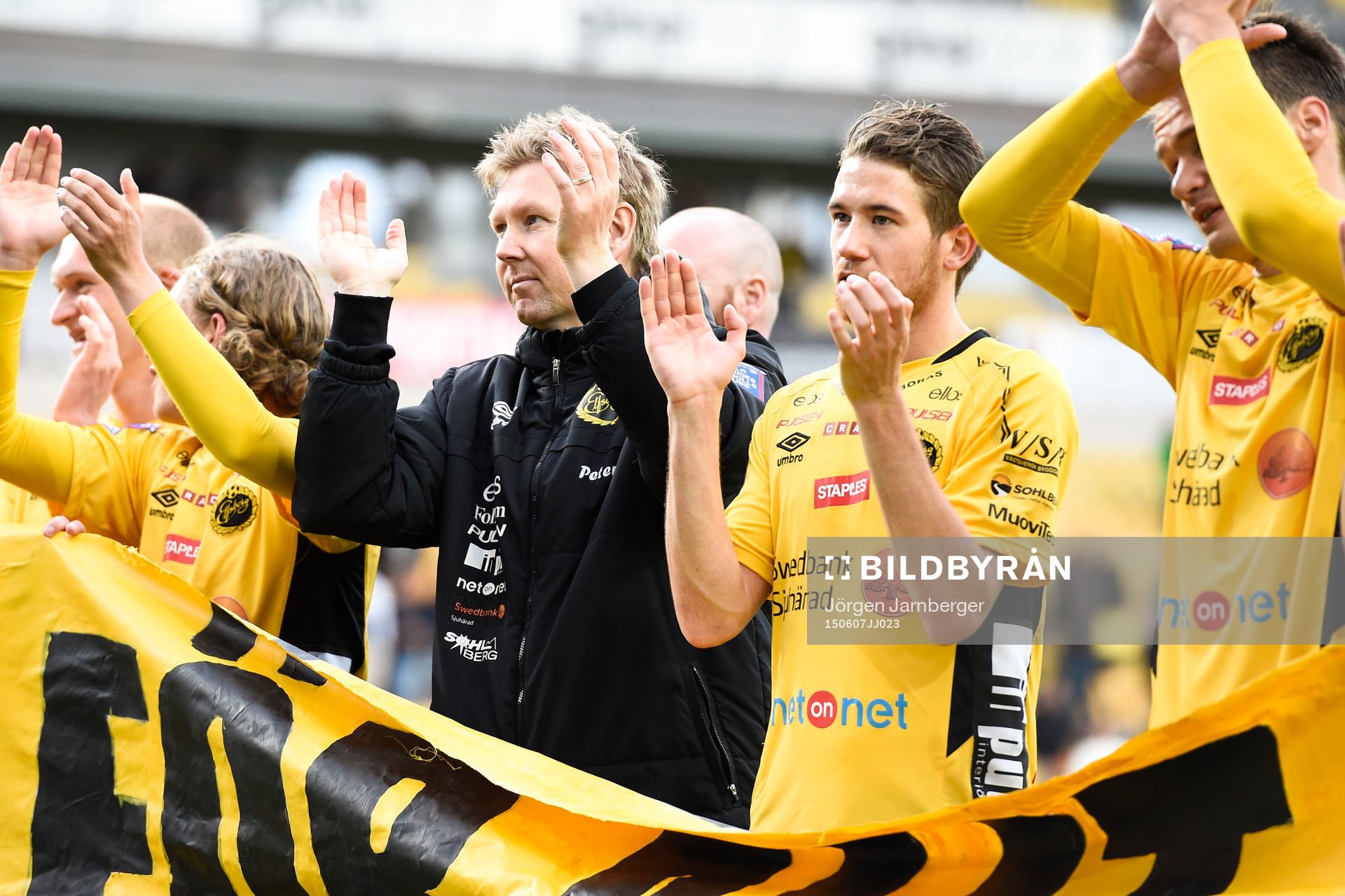 Elfsborgs assisterande tränare Peter Wettergren (mitt i