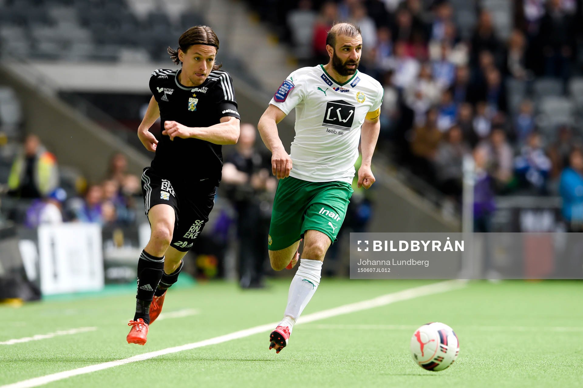 IFK Göteborgs Lasse Vibe och Hammarbys Kennedy Bakircioglu