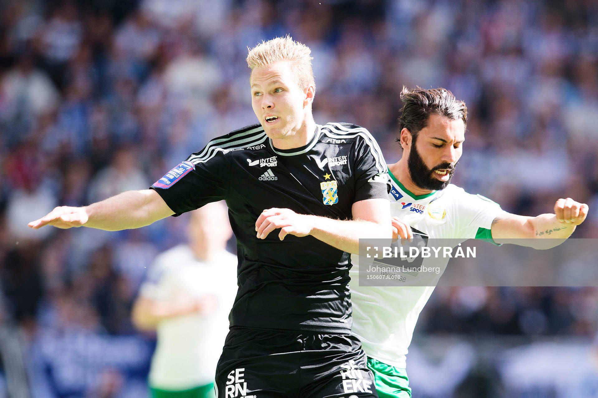 IFK Göteborgs Gustav Engvall och Hammarbys Stefan Batan