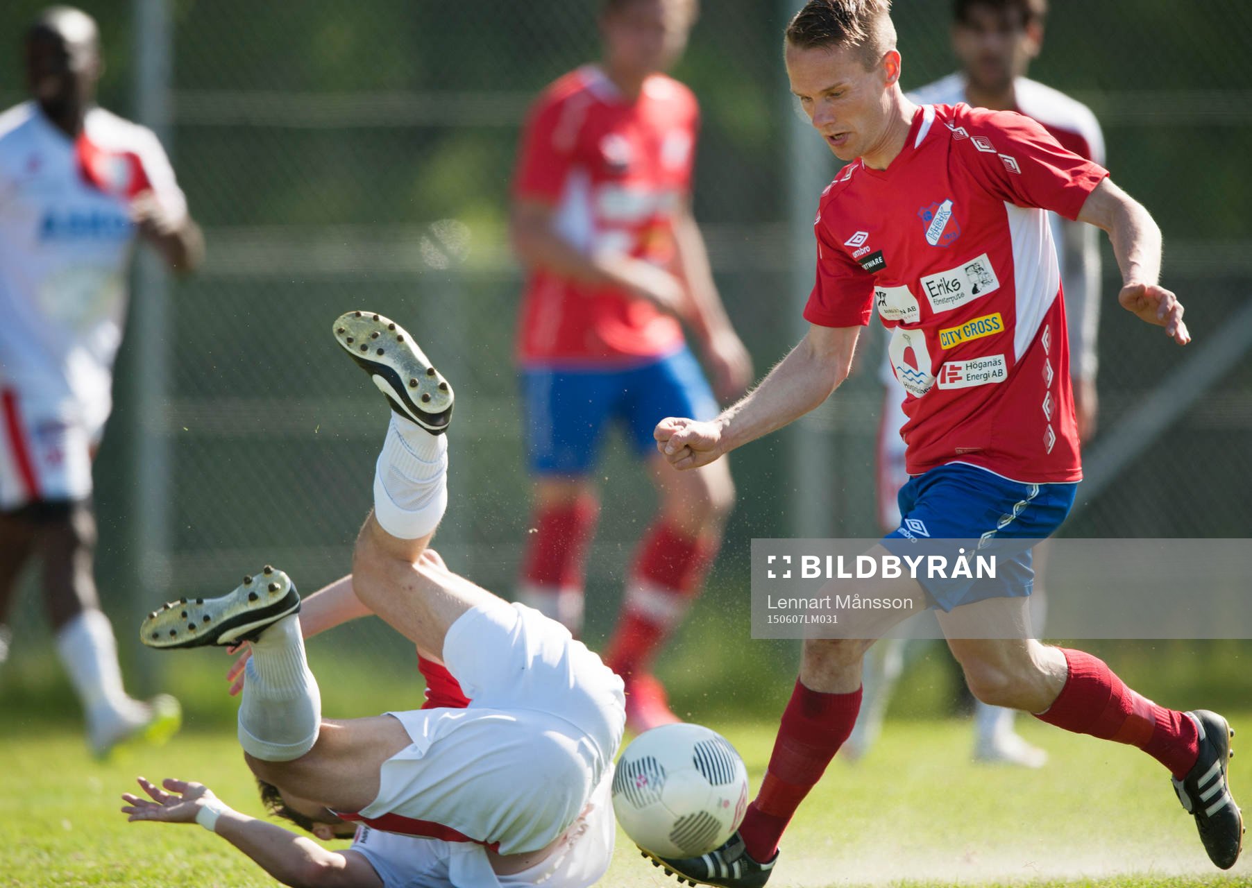 Höganäs Fredrik Svanbäck i matchen i division 2 Västra