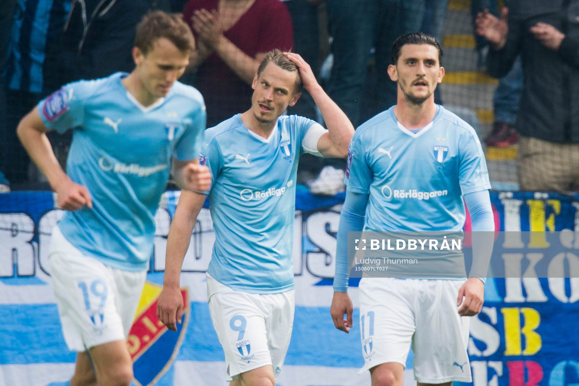 Malmö FFs Magnus Wolff Eikrem, Markus Rosenberg och Agon