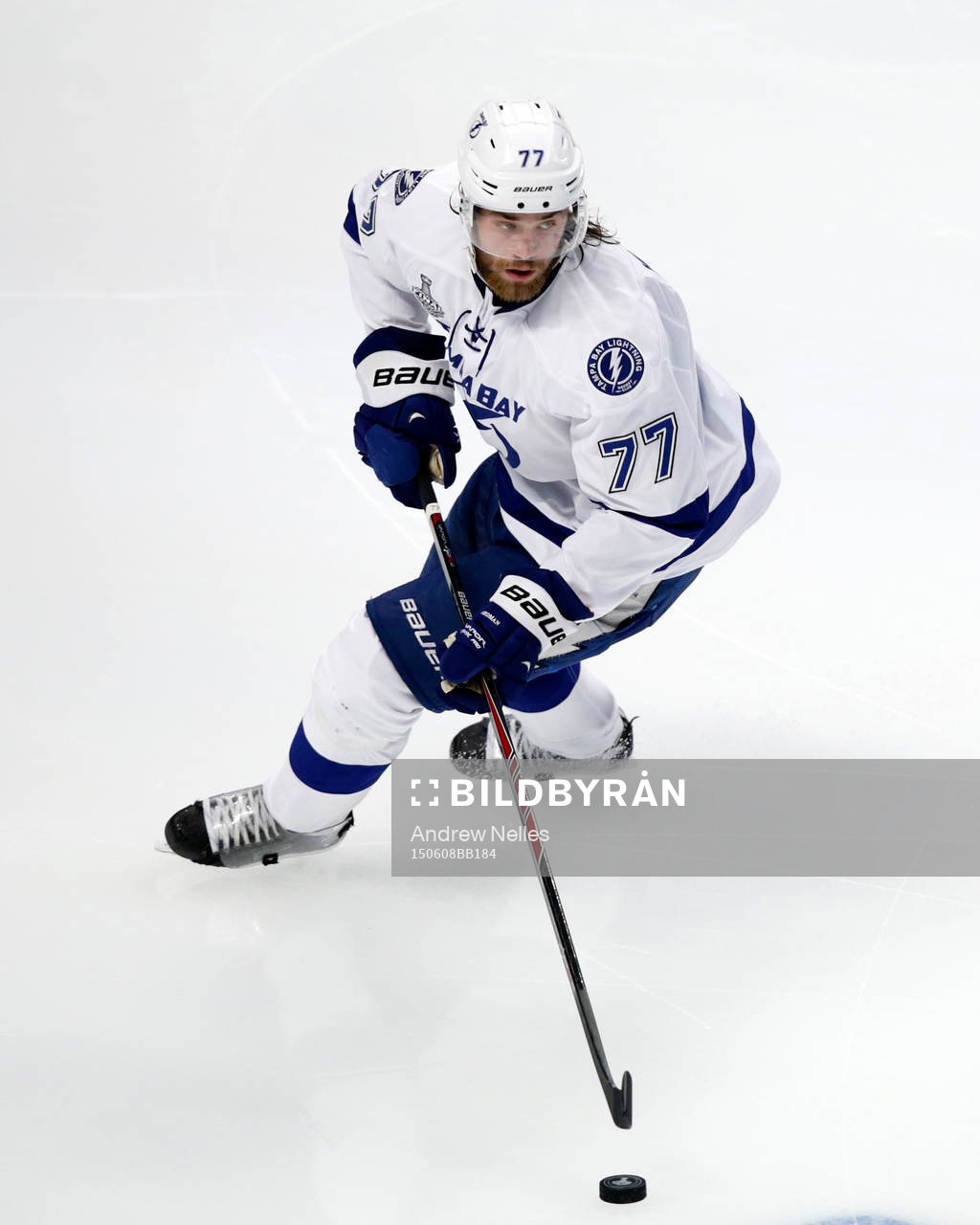 Tampa Bay Lightning defenseman Victor Hedman (77) skates