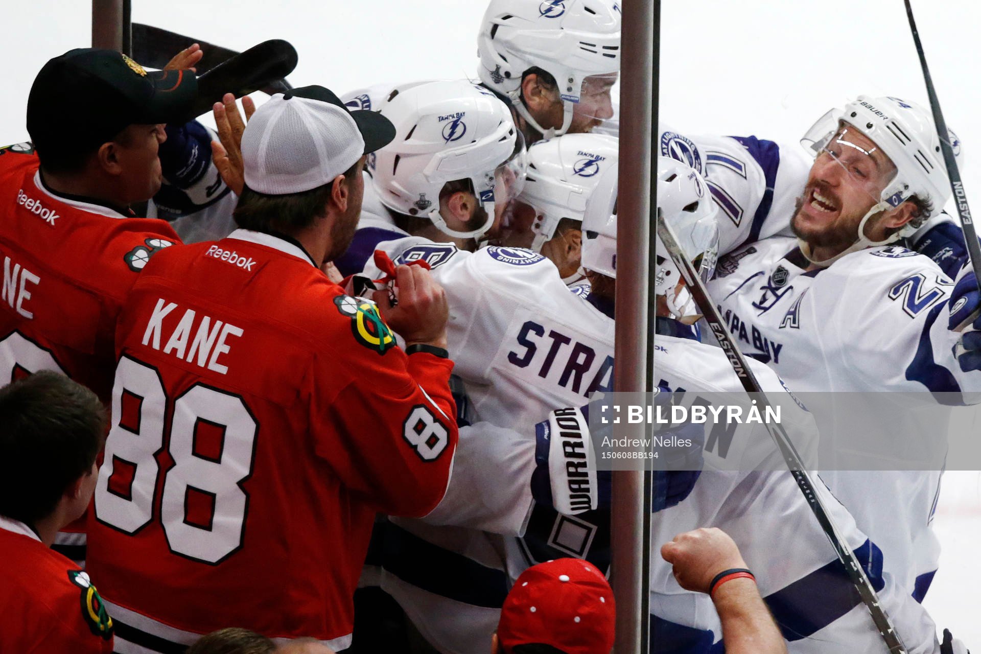 Tampa Bay Lightning players celebrate