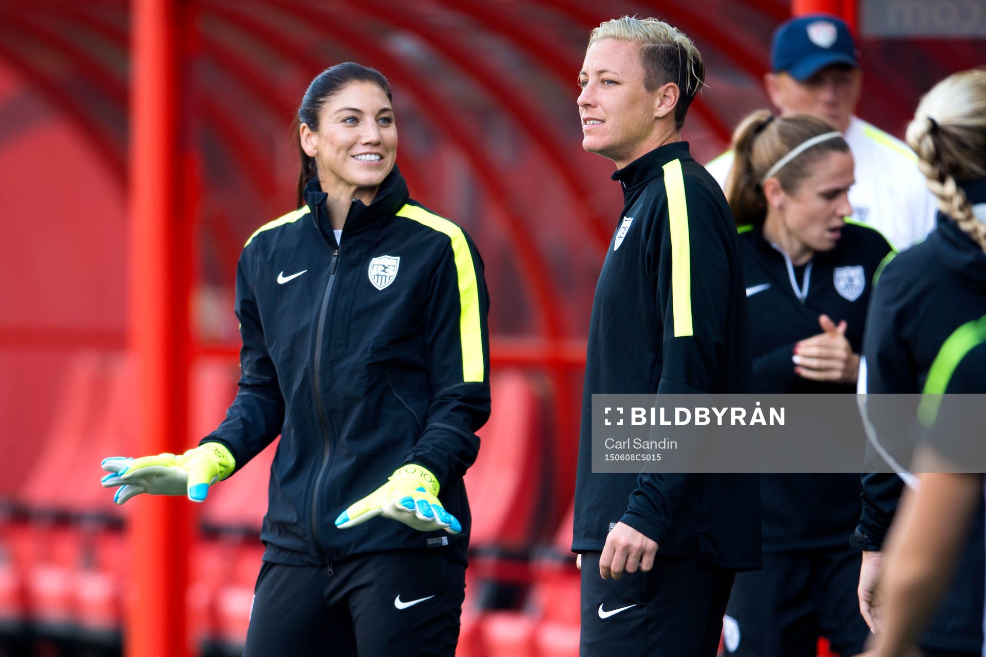 s målvakt Hope Solo och Abby Wambach