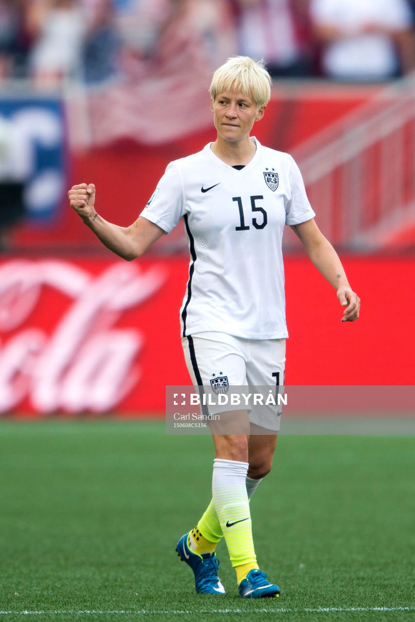 USA:s Megan Rapione jublar efter 1-0 under fotbollsmatchen i VM mellan USA och Australien den 8 juni 2015 i Winnipeg.