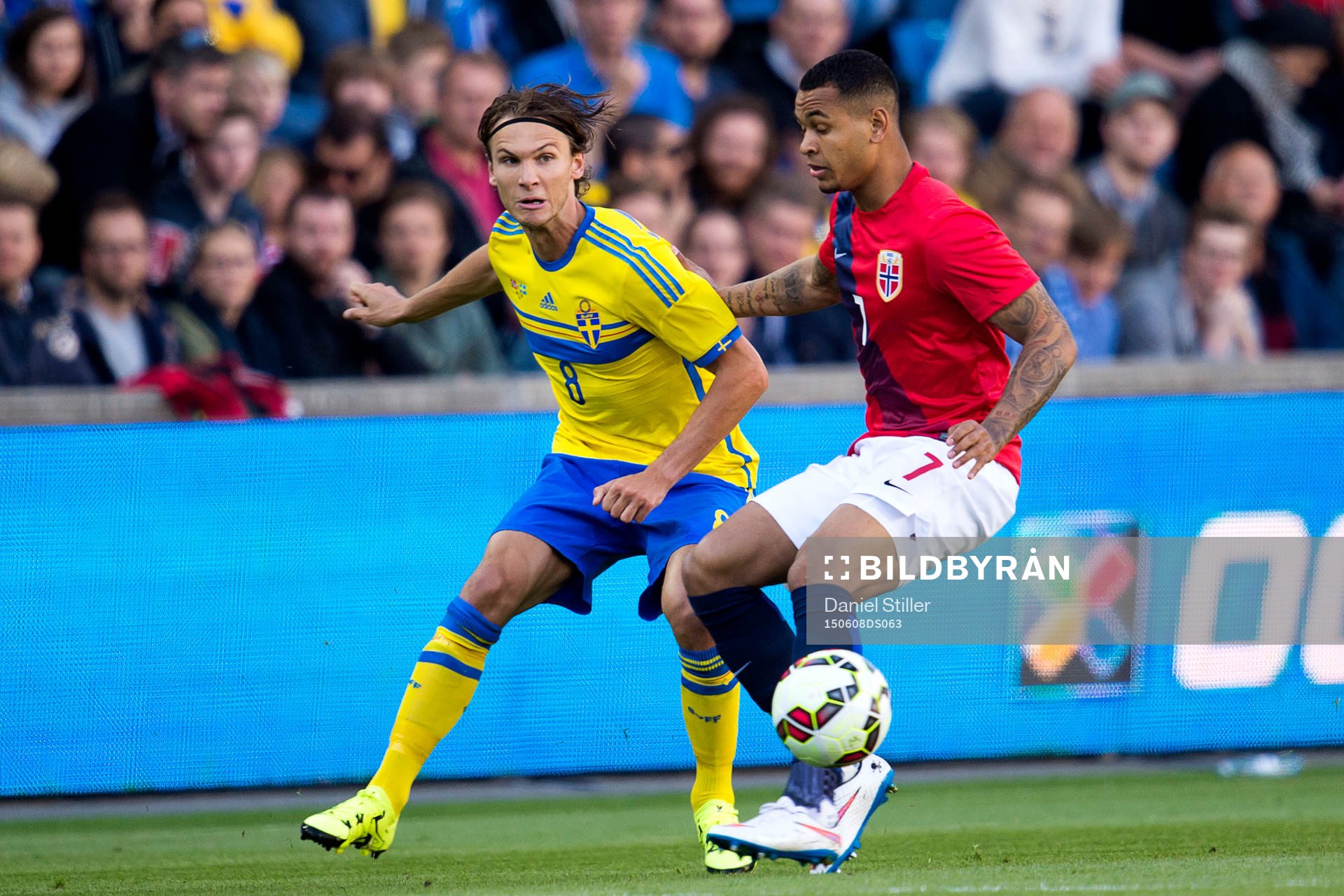 Sveriges Albin Ekdal och Norges Joshua King