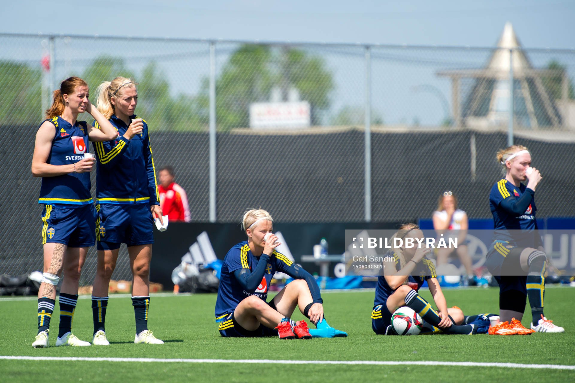 Sveriges Lotta Schelin, Linda Sembrant, Nilla Fischer, Elin
