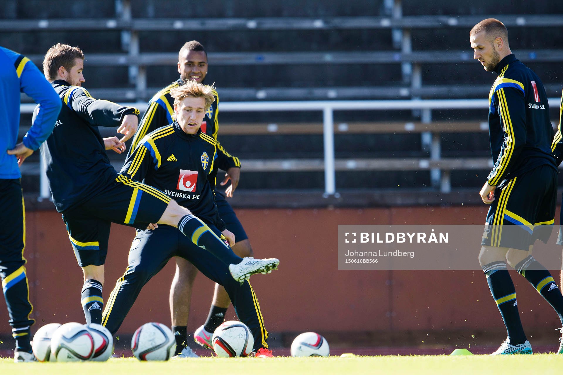 Sveriges Marcus Rohdén, Emil Forsberg och Isaac Kiese