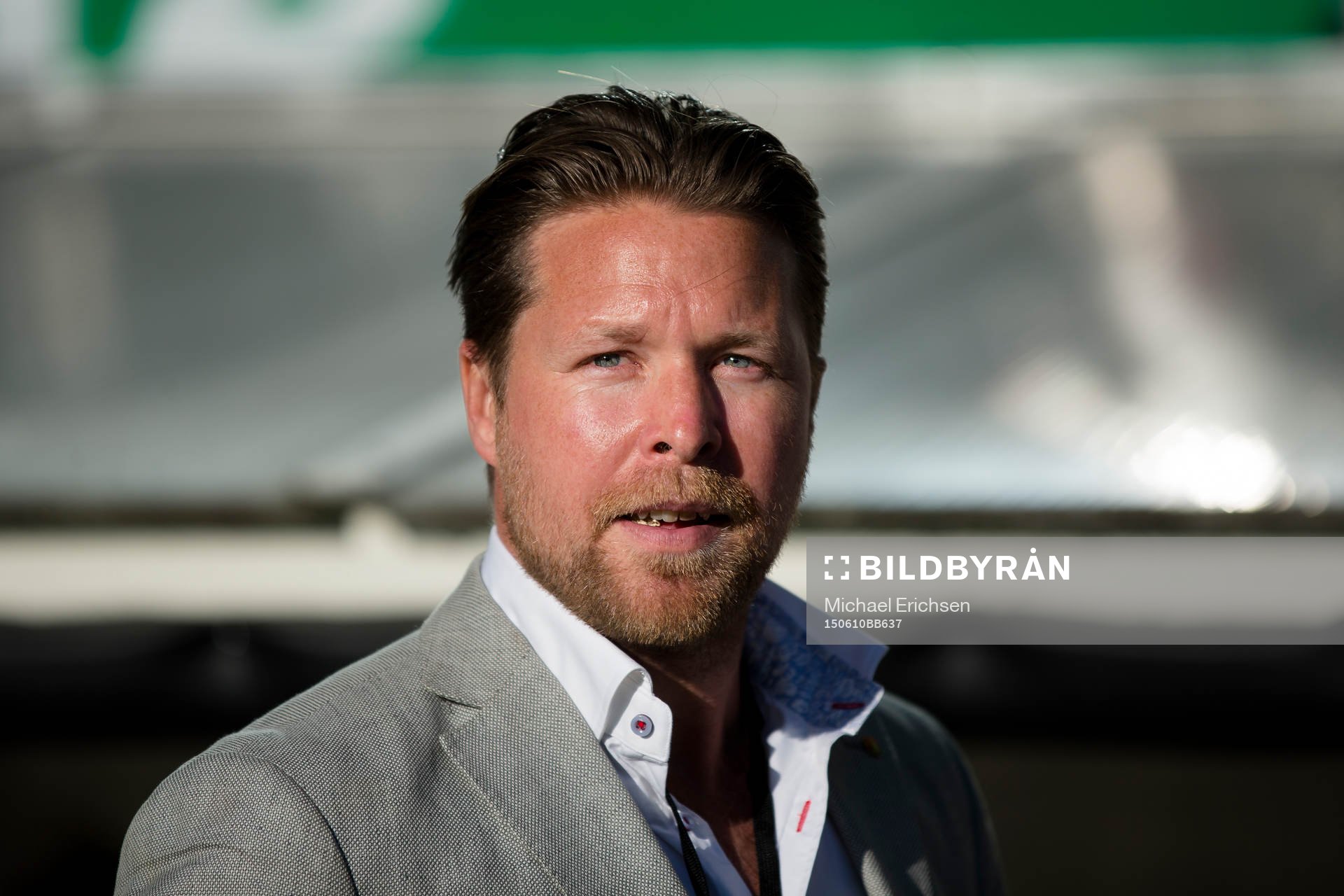 GAIS sportchef Jonas Lundén innan fotbollsmatchen i