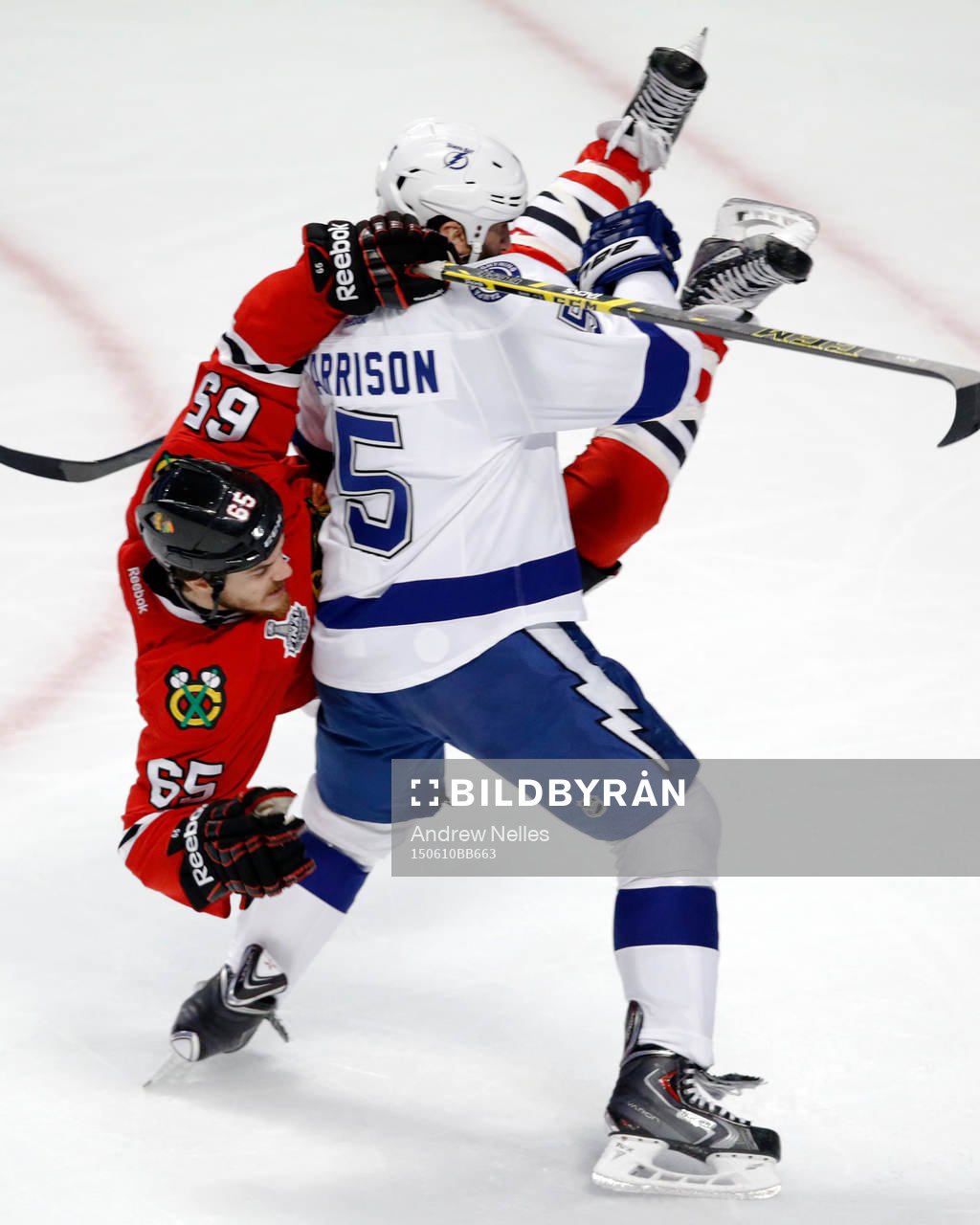 Tampa Bay Lightning defenseman Jason Garrison (5) and