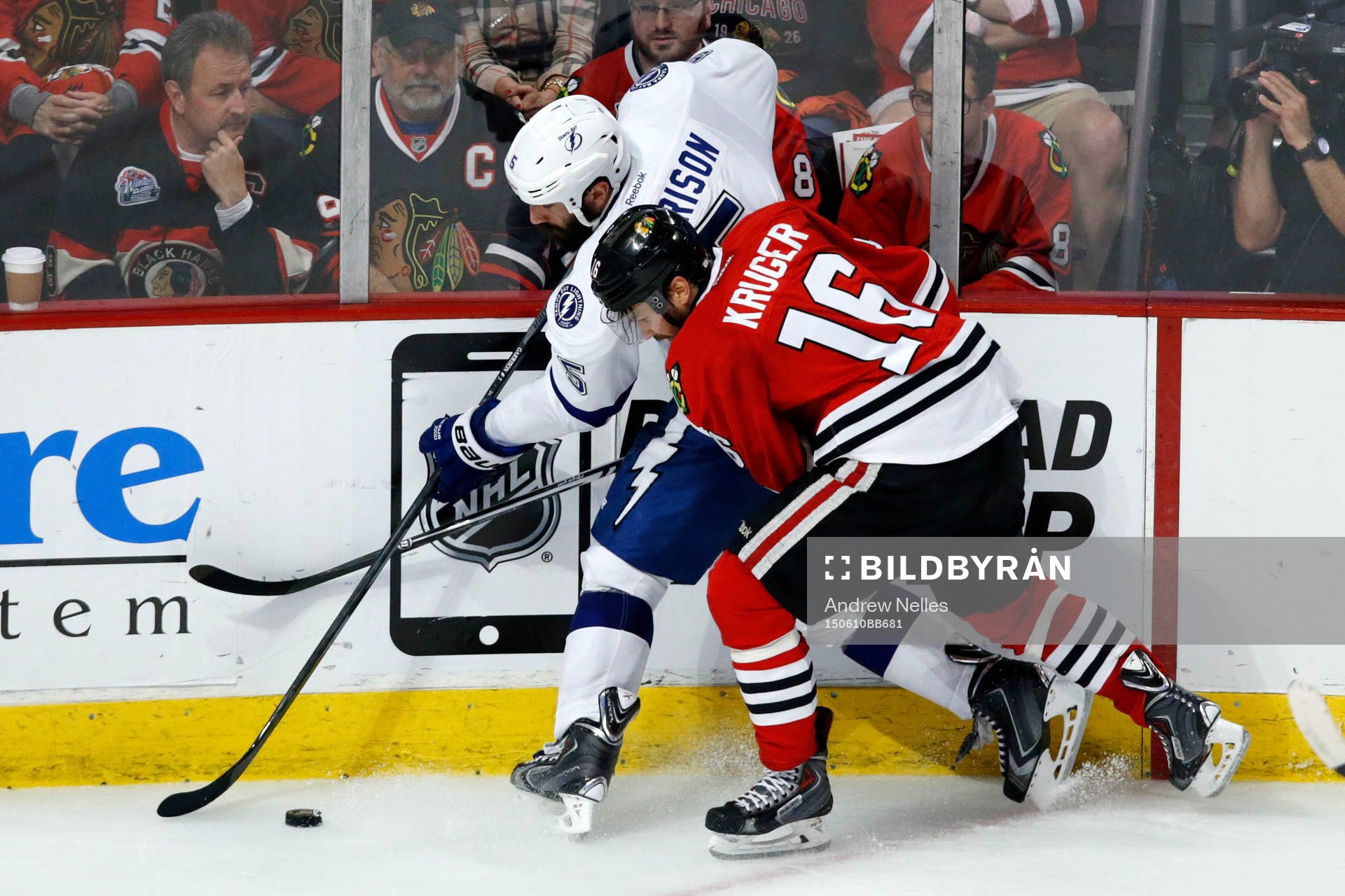 Tampa Bay Lightning defenseman Jason Garrison (5) and