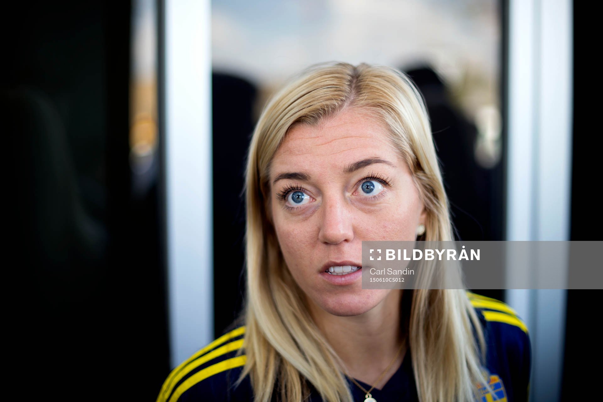 Sveriges Linda Sembrant blir intervjuad