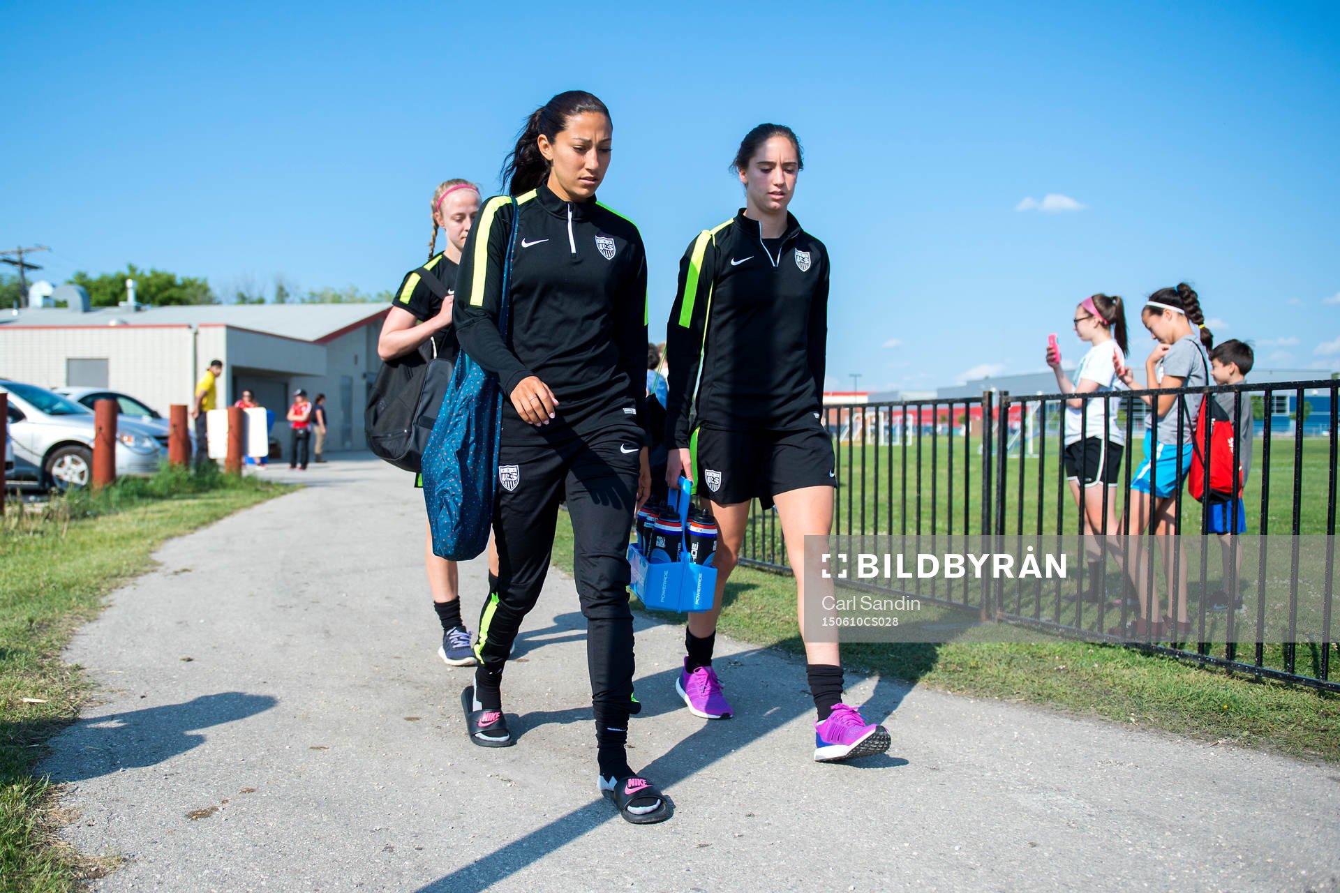 USA:s Christen Press under en pressträff med USA:s landslag den 10 juni 2015 i Winnipeg.