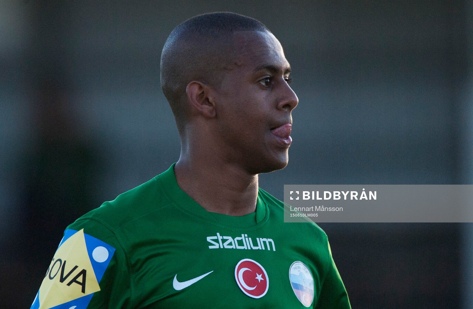 Prespa Birliks Noah Manna i DM-matchen mellan IFK Hässleholm och Prespa Birlik i Hässleholm 10 juni 2015.