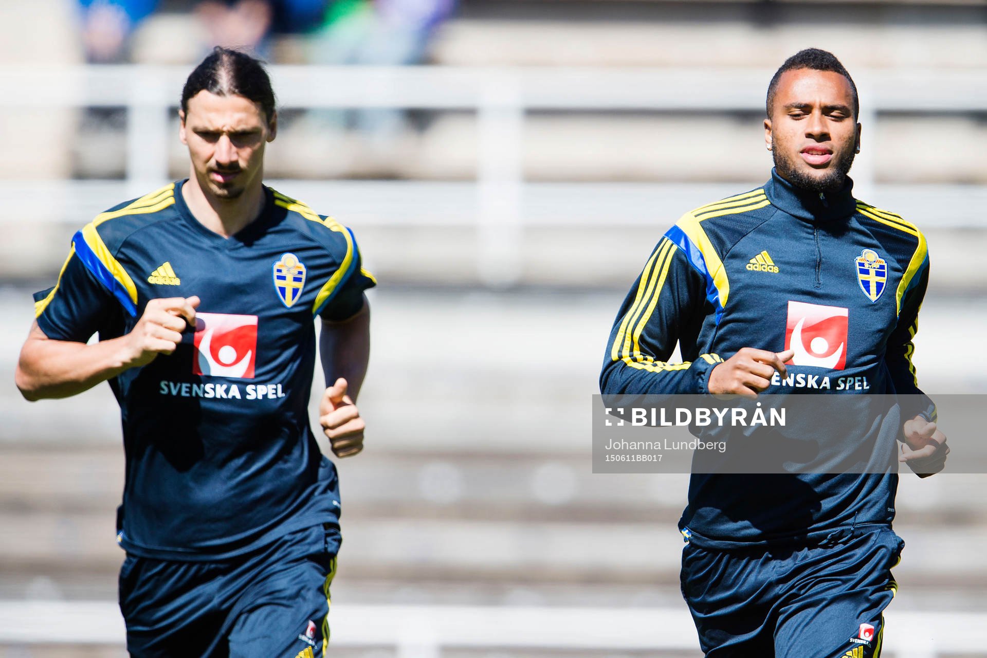 Sveriges Zlatan Ibrahimovic och Isaac Kiese Thelin