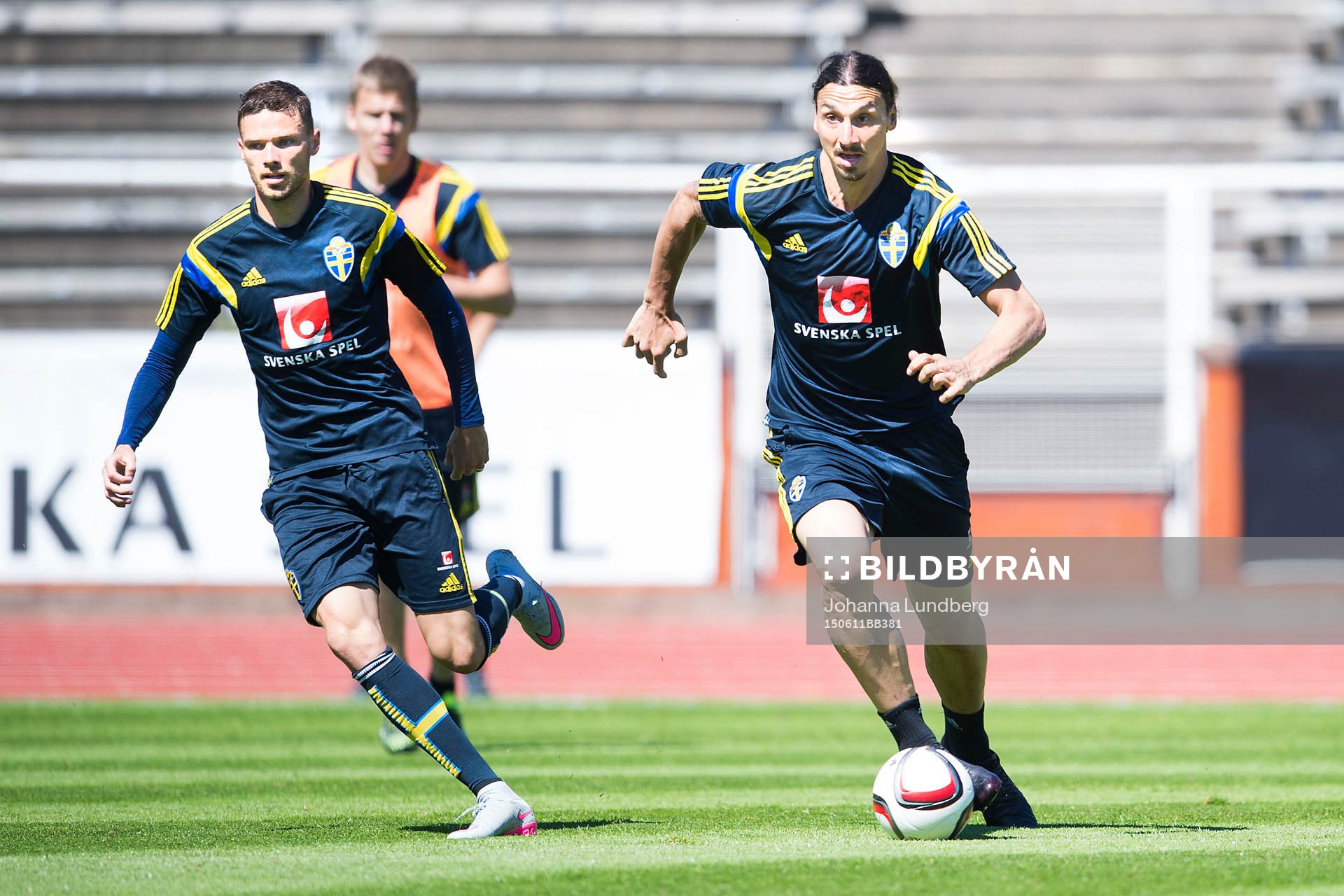 Sveriges Marcus Berg och Zlatan Ibrahimovic