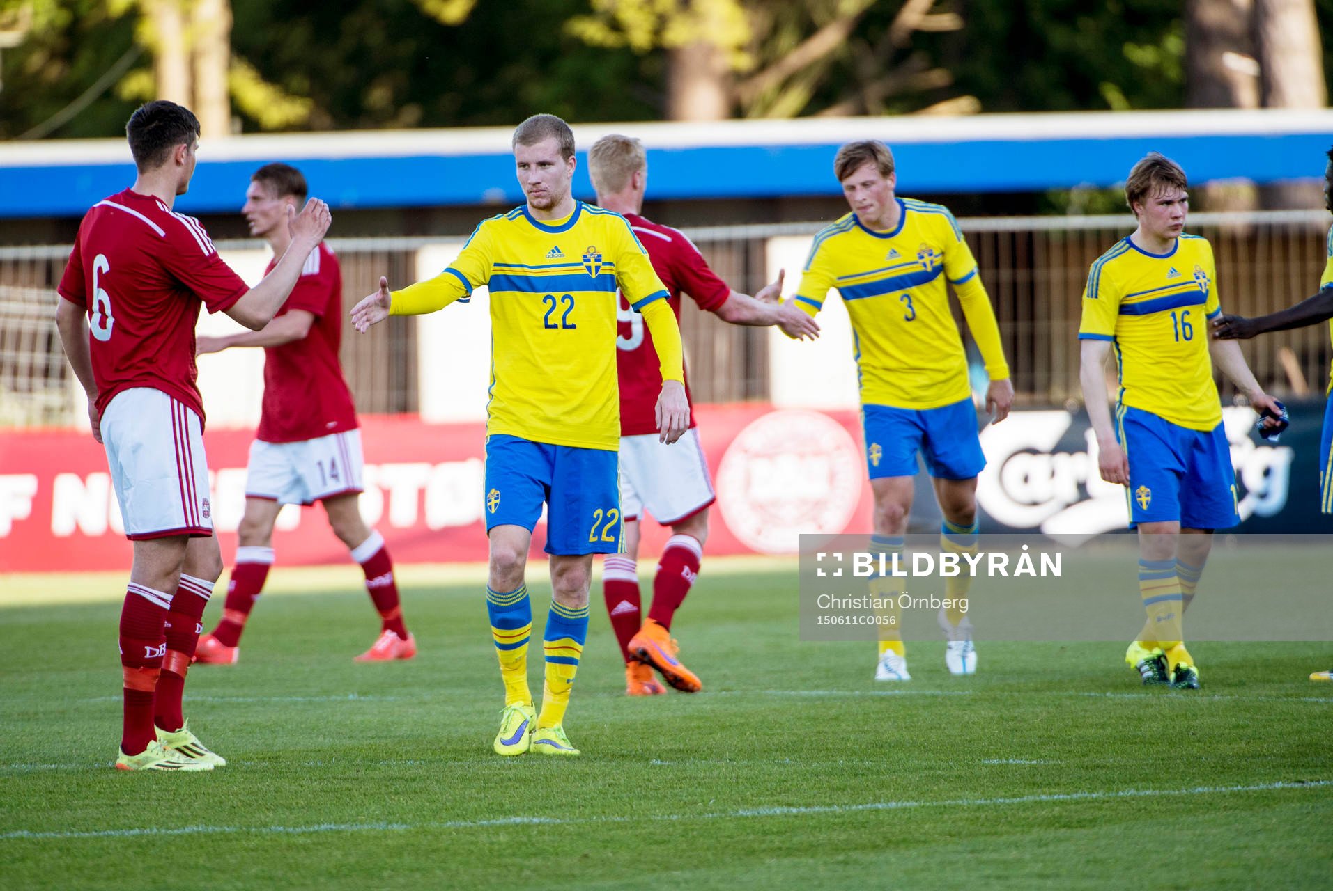 Sveriges Simon Gustafson, Emil Bergström, Simon Tibbling