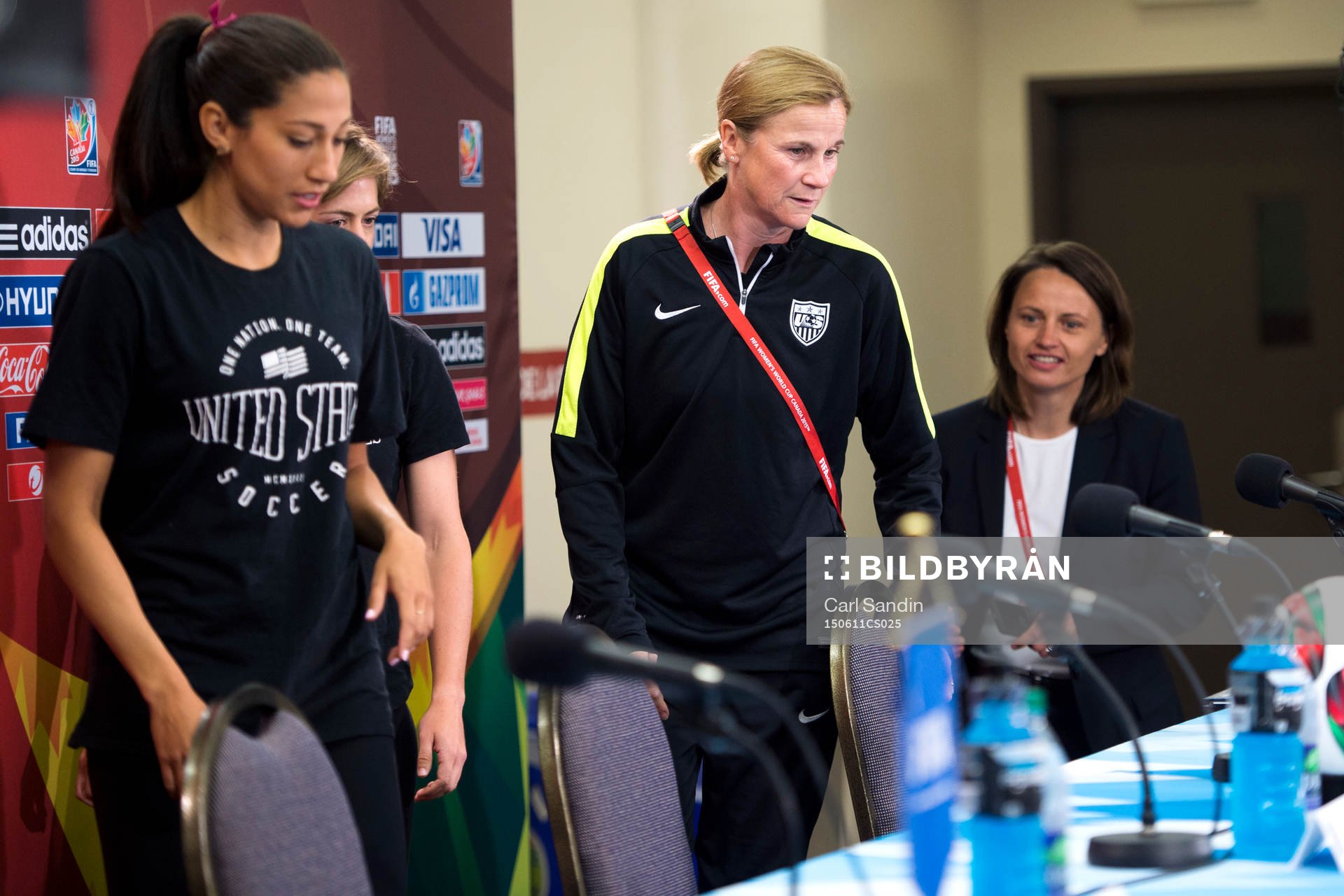 s Christen Press och förbundskapten Jill Ellis