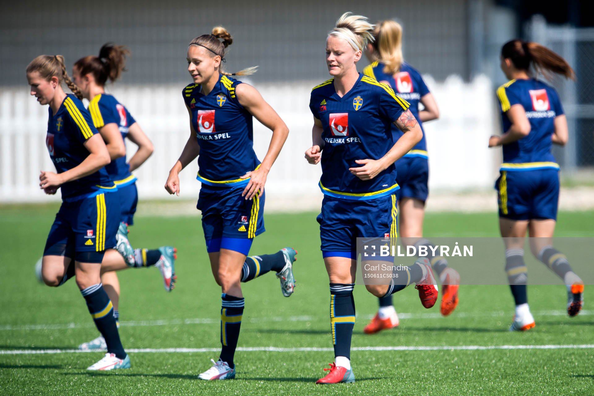 Sveriges Emma Berglund, Charlotte Rohlin och Nilla Fischer
