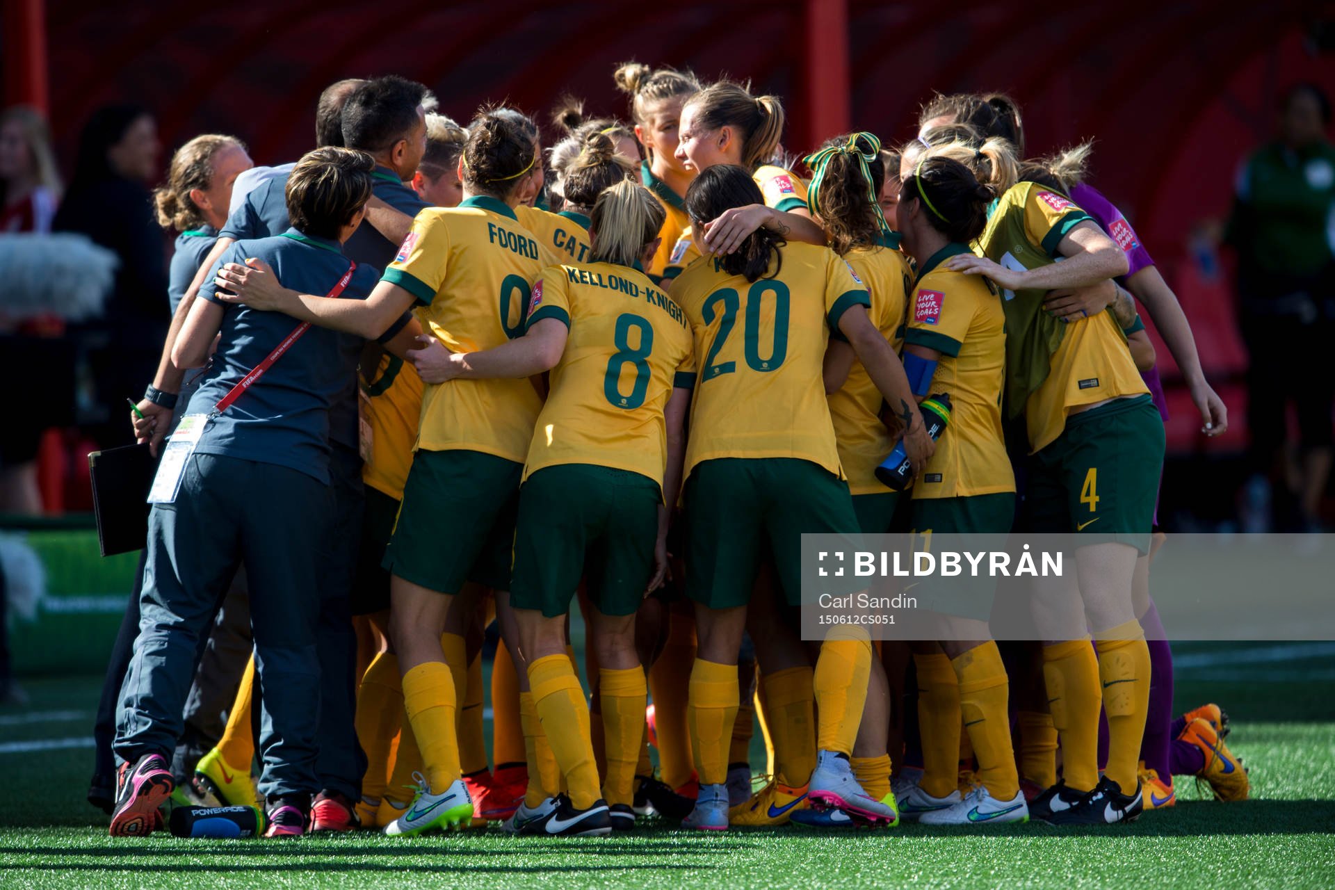 Australiens spelare jublar